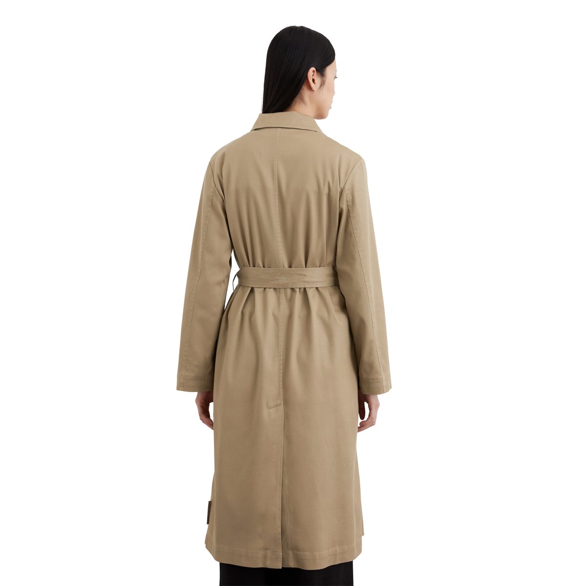 Car Coat fluide relaxed en sergé de lyocell beige, MARC O'POLO