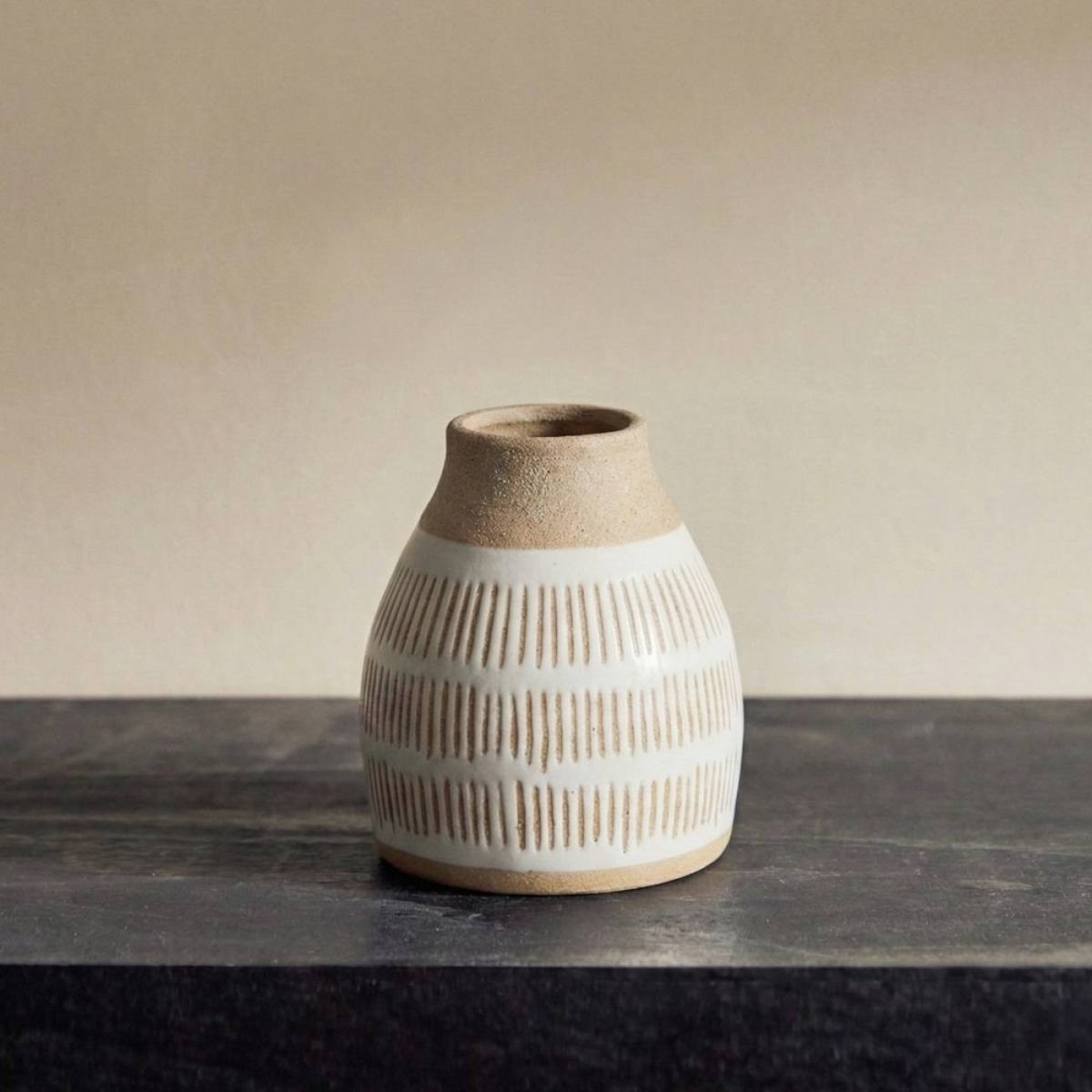 Vase et, H12cm terracotta, ORNAMI