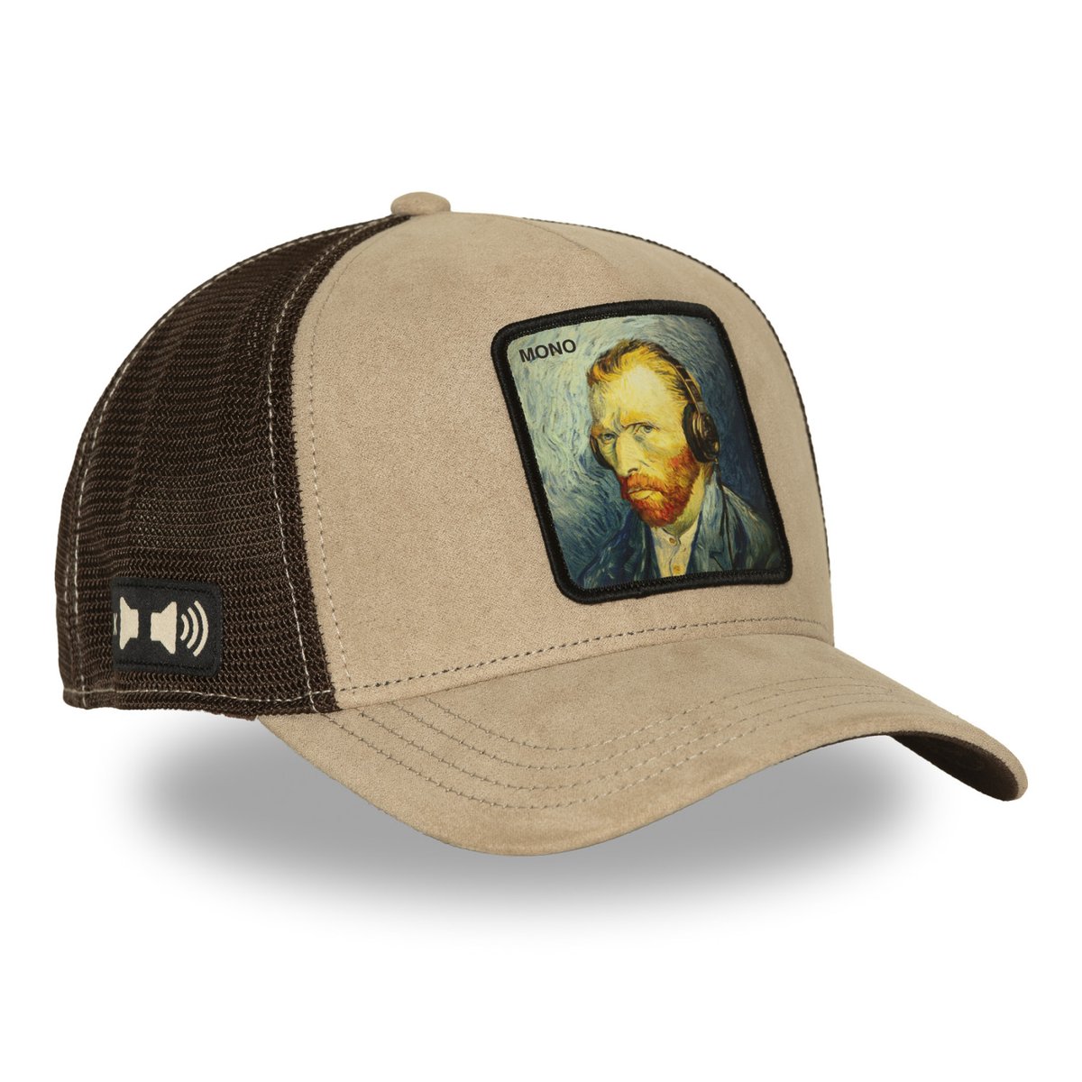 Casquette Trucker Art beige/marron/noir/jaune/vert, CAPSLAB