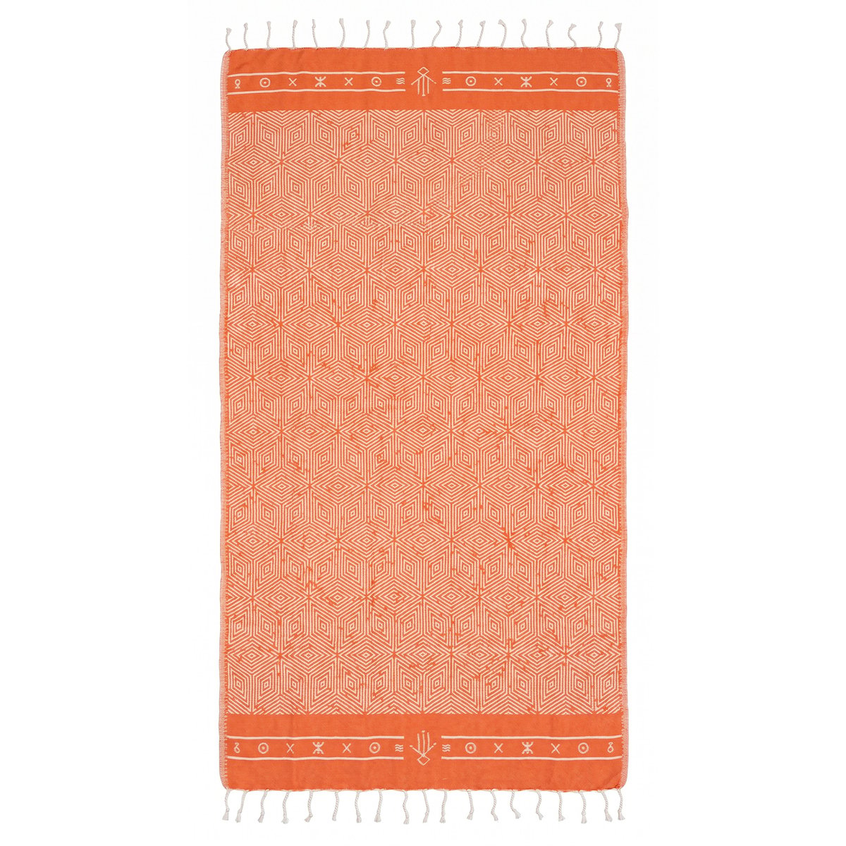 Fouta de plage réversible en coton recyclé 1x2 m Tenerife REVA COLLECTION orange, SEVIRA KIDS