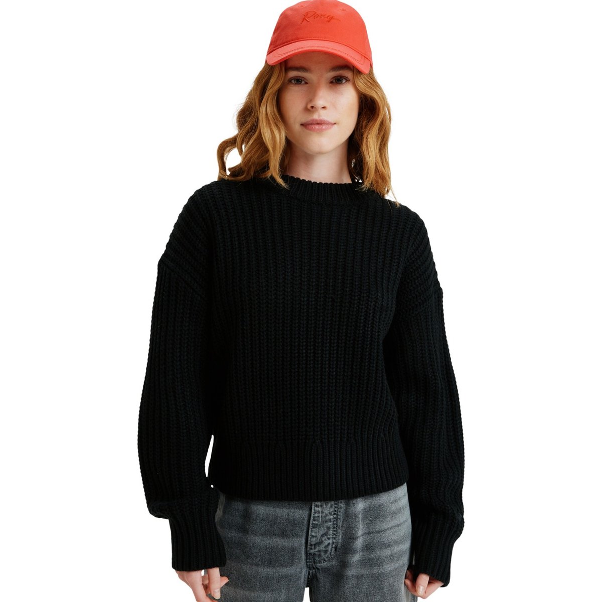 Pull à col rond COMING HOME. noir anthracite, ROXY
