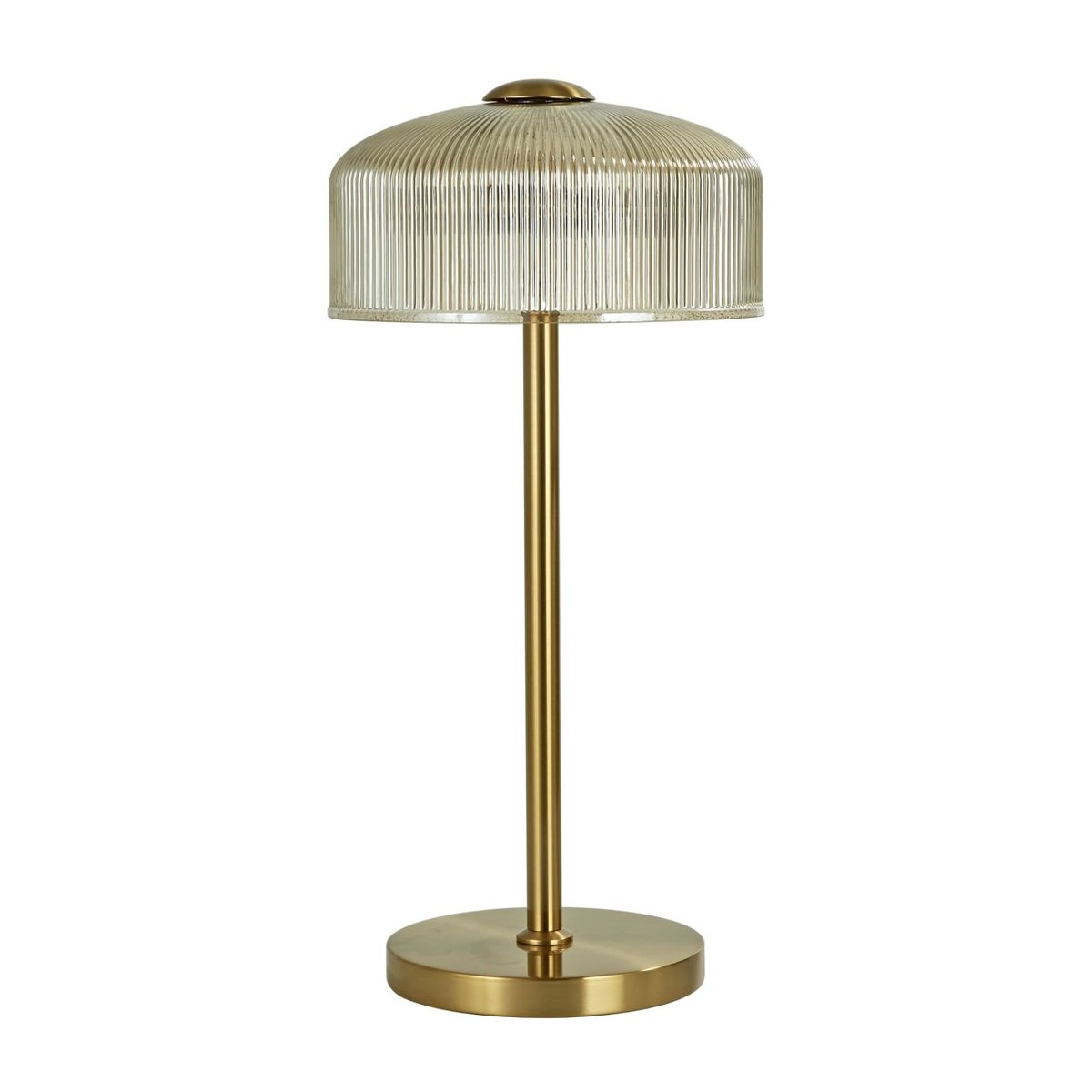Lampe de table vintage raffinée - AURÉLINE ambré et laiton, KOSILUM