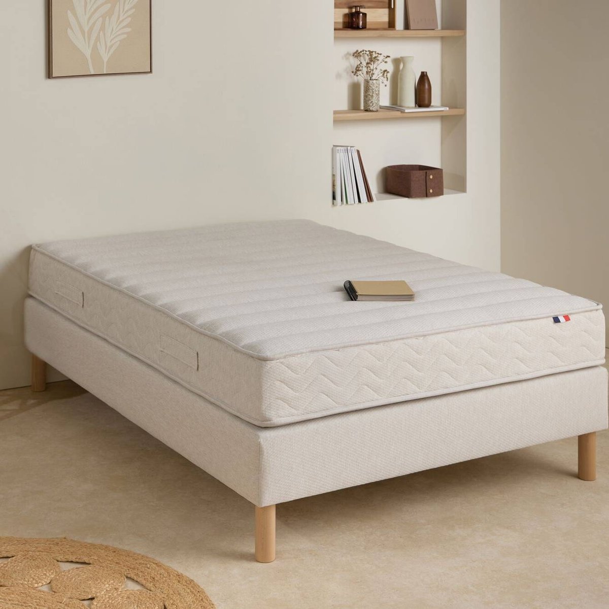 Sommier tapissier 20 cm - THÉOS beige, CAMIF