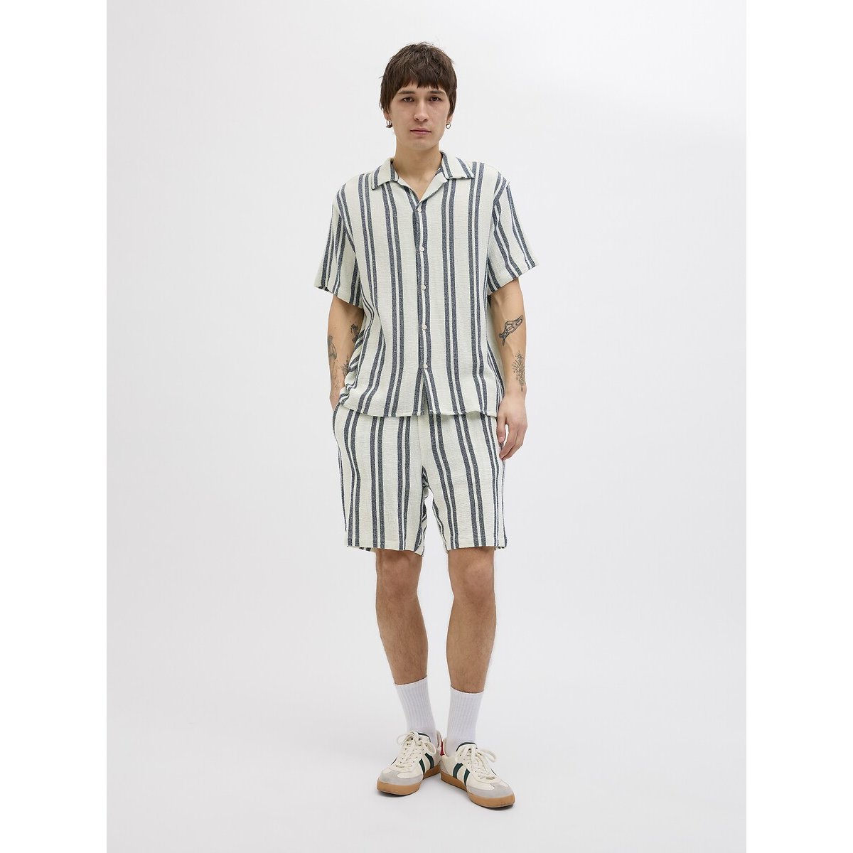 Chemisette rayée crème, JACK & JONES