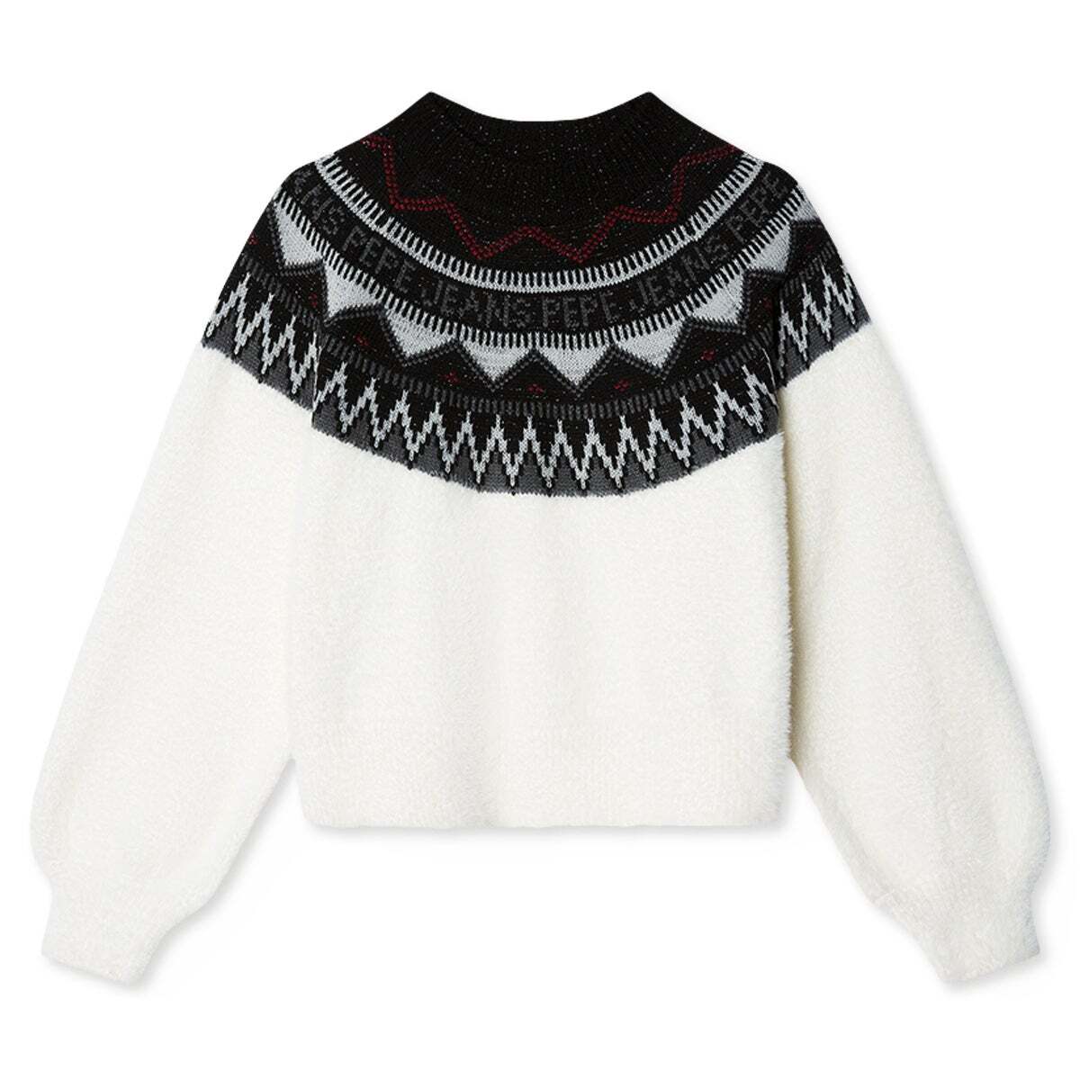 Pull En Maille Fairisle blanche mousse, PEPE JEANS