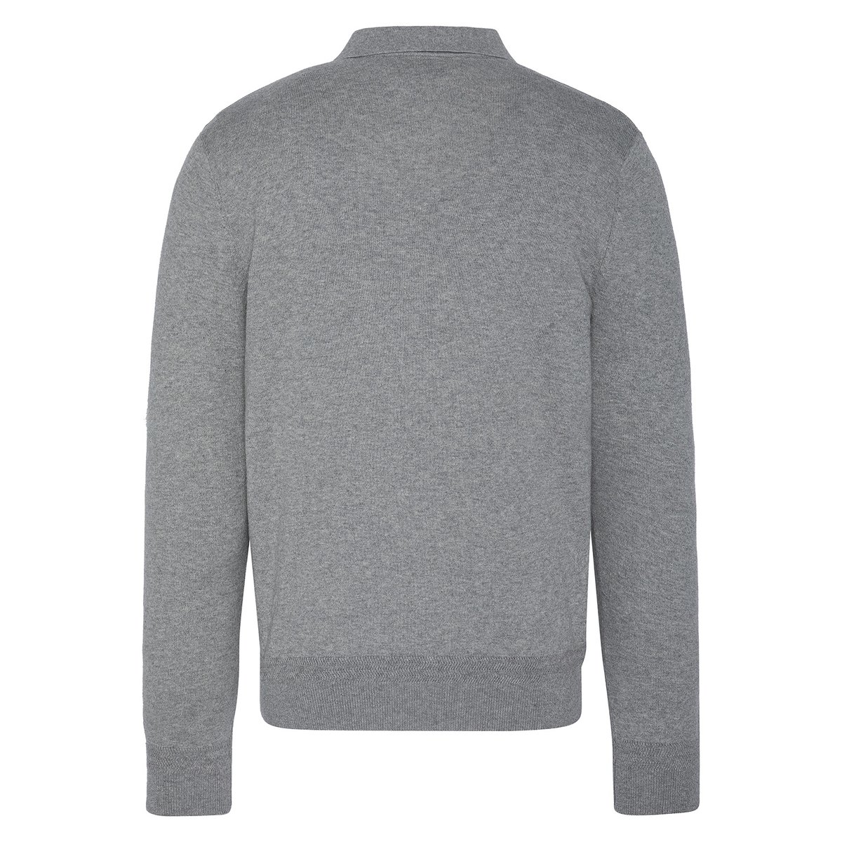 Pull col chemise boutonné gris chiné, SCHOTT
