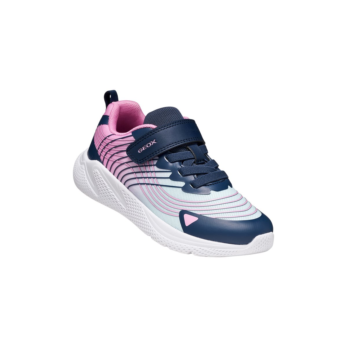 Basket Basse à Scratch Sprintye Girl aqua/rose, GEOX