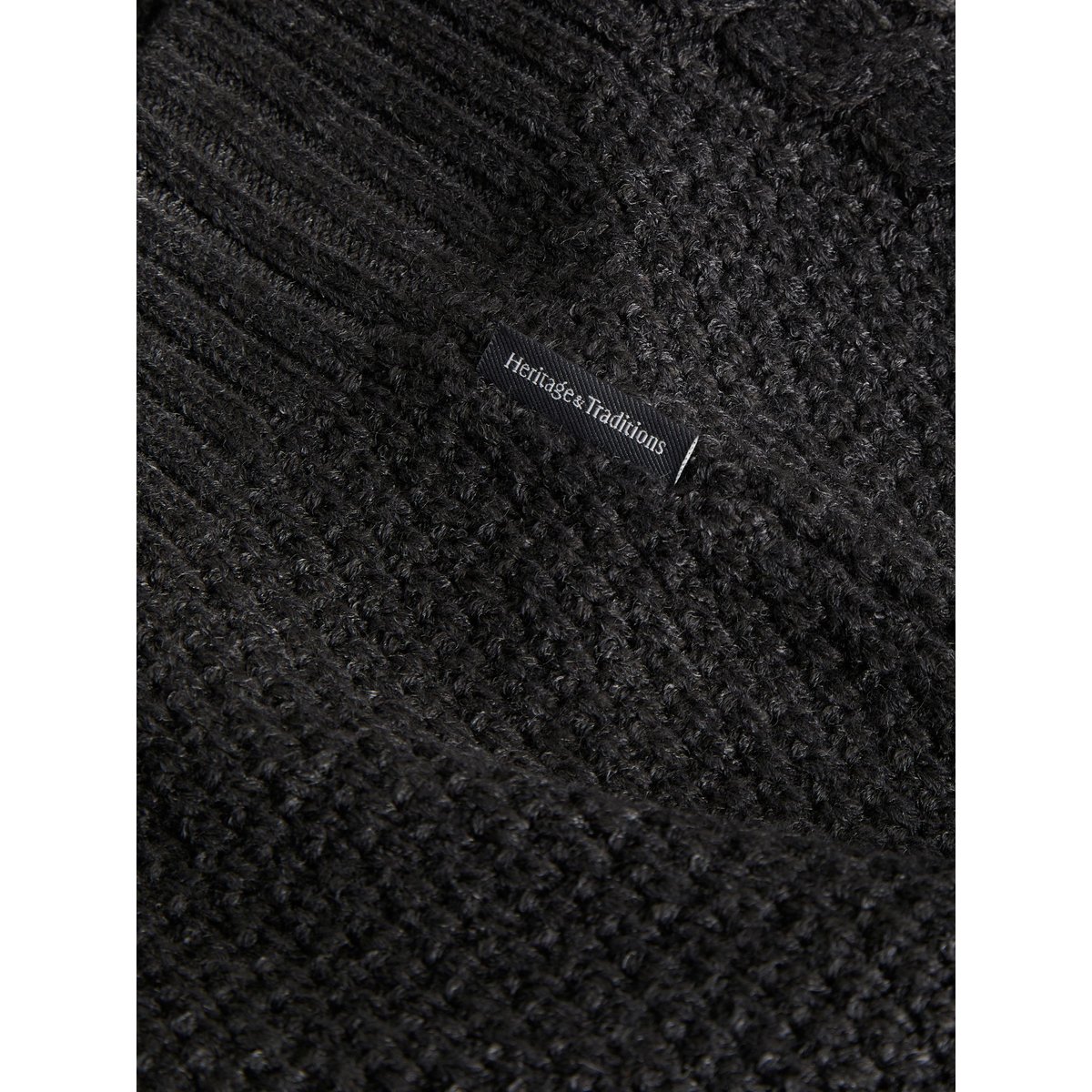 Pull En Maille dark grey melange 1, JACK & JONES