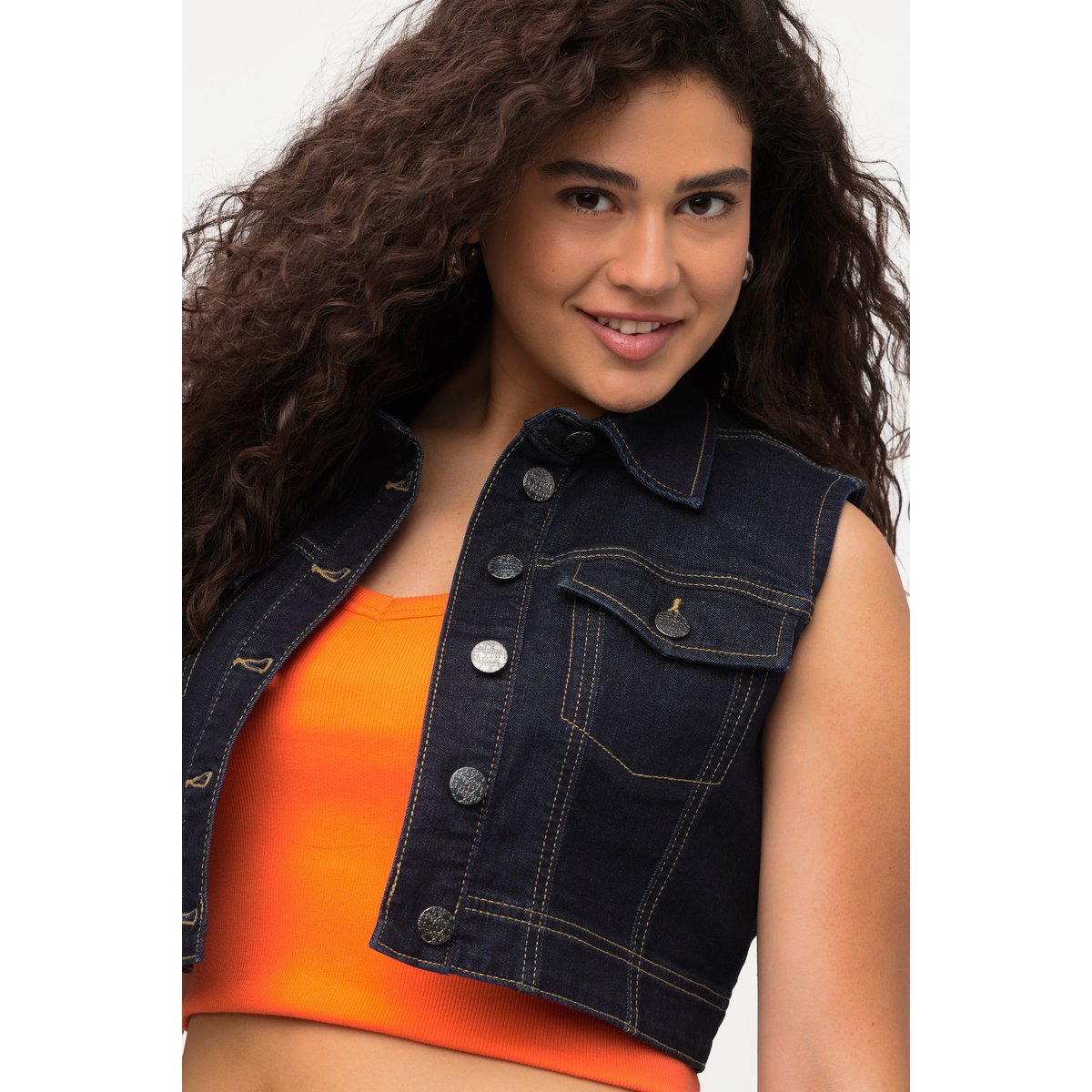 Gilet en jean lavage rincé, ULLA POPKEN