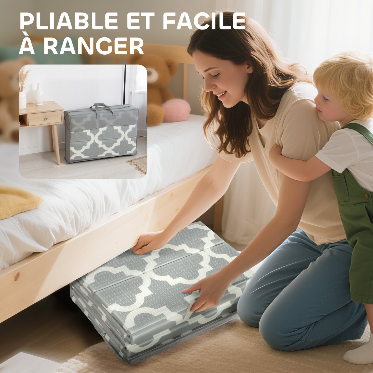 Tapis de jeu pour enfants XPE multicolore multicolore, AIYAPLAY