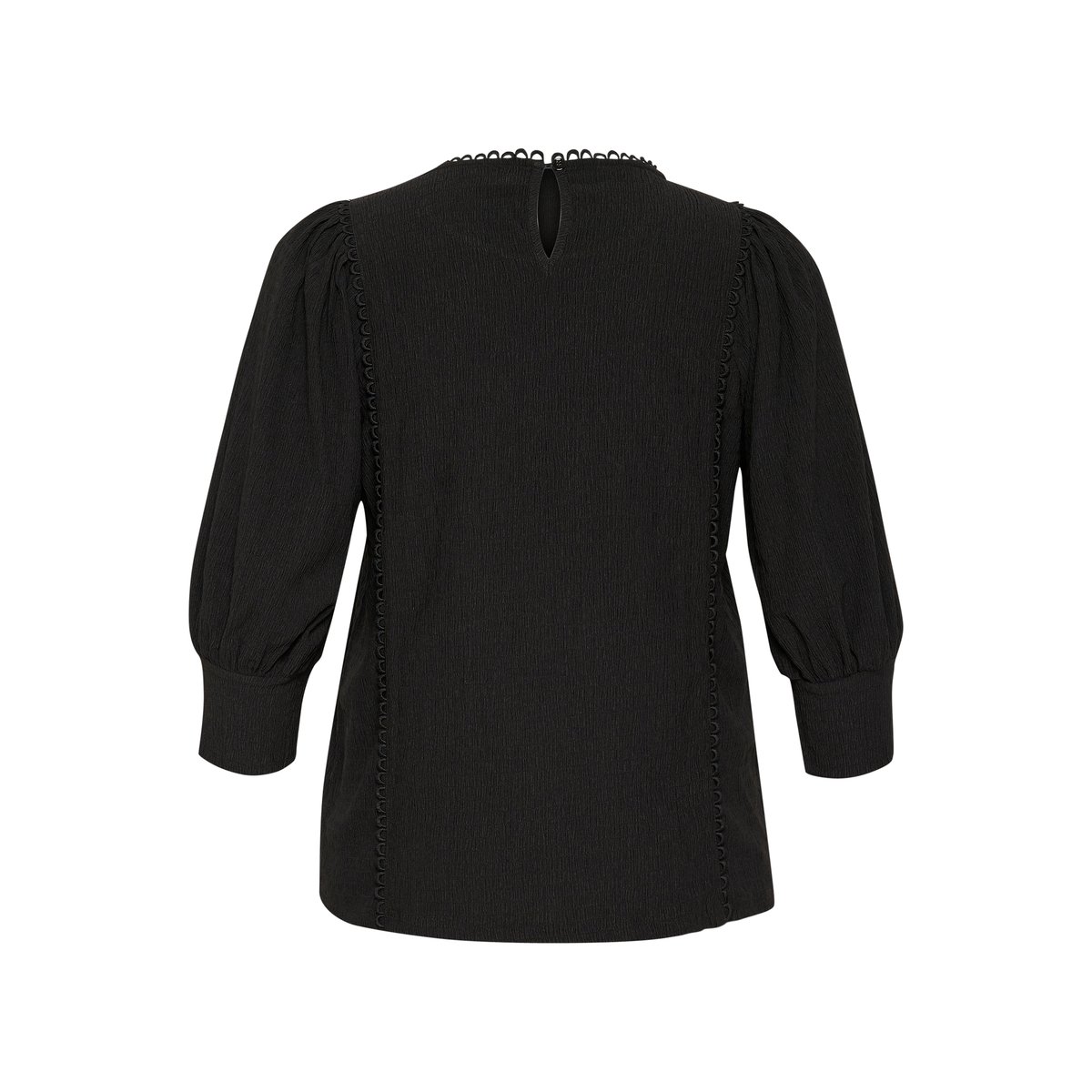 Blouse with long sleeve noir black, KAFFE CURVE