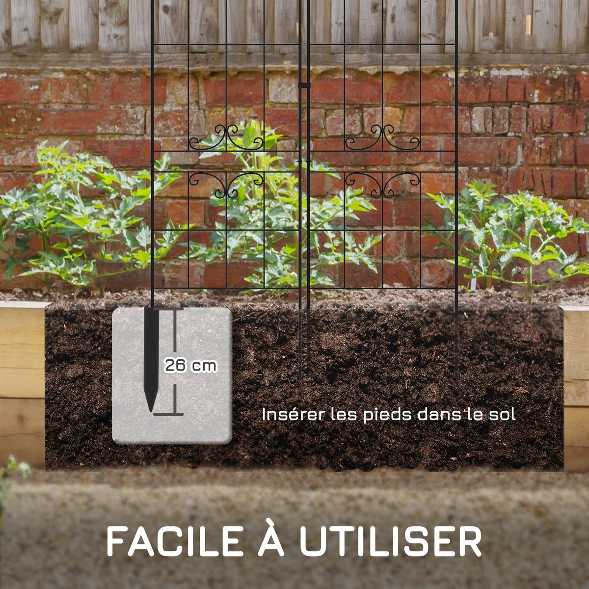 Tonnelle de jardin Acier Noir noir, OUTSUNNY