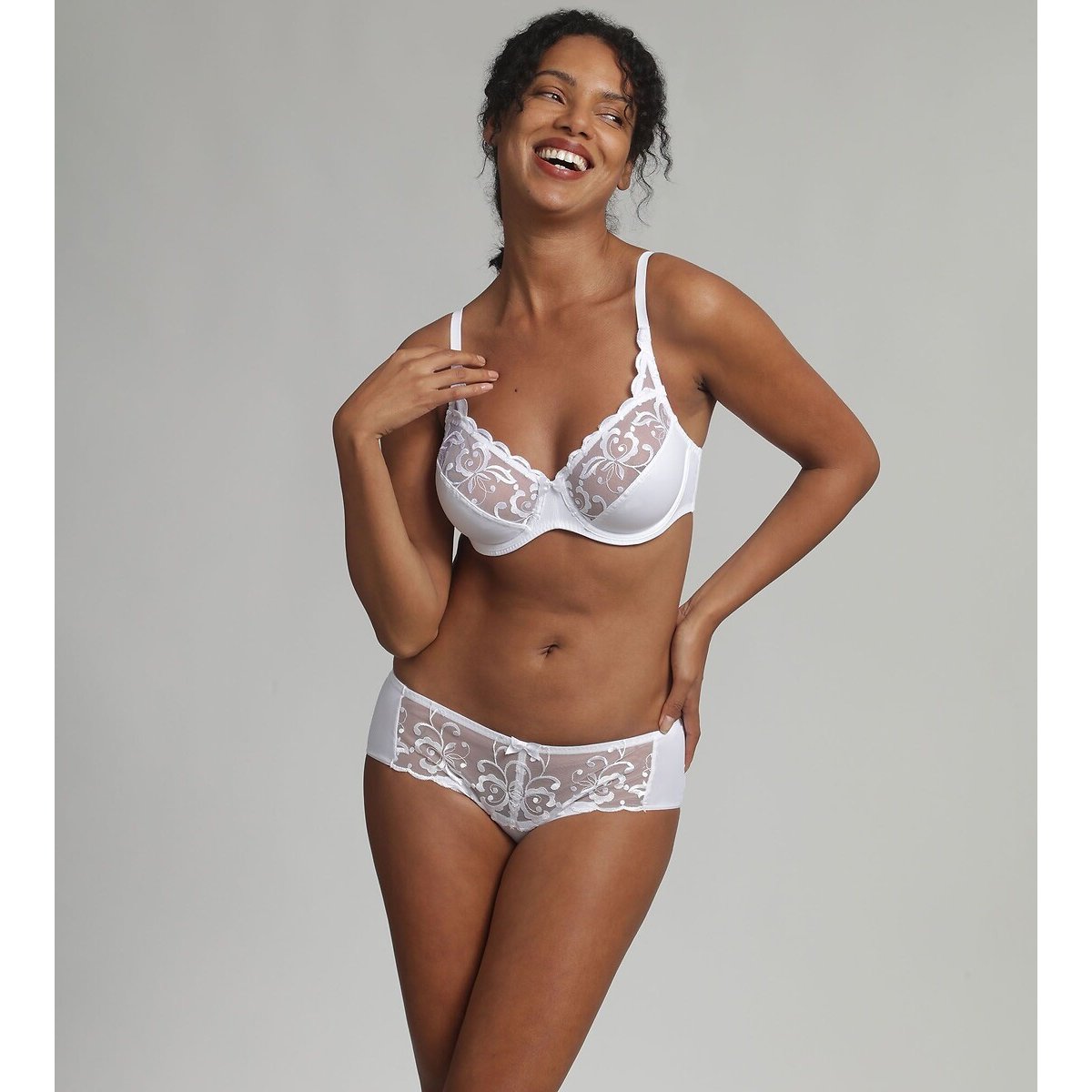 Culotte midi Essential Elegance Broderie blanc, PLAYTEX