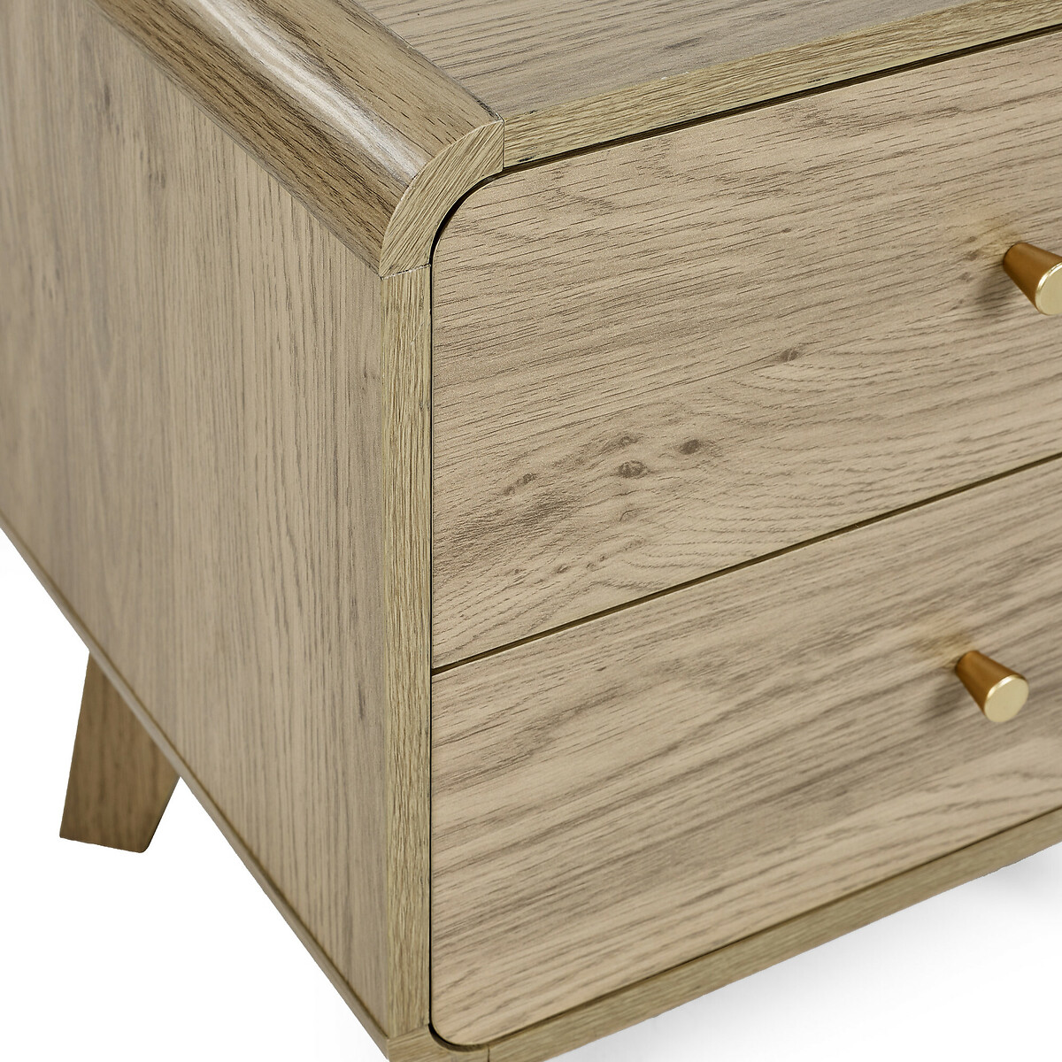 Seluna Retro 2 Drawer Oak Bedside natural oak, SO'HOME