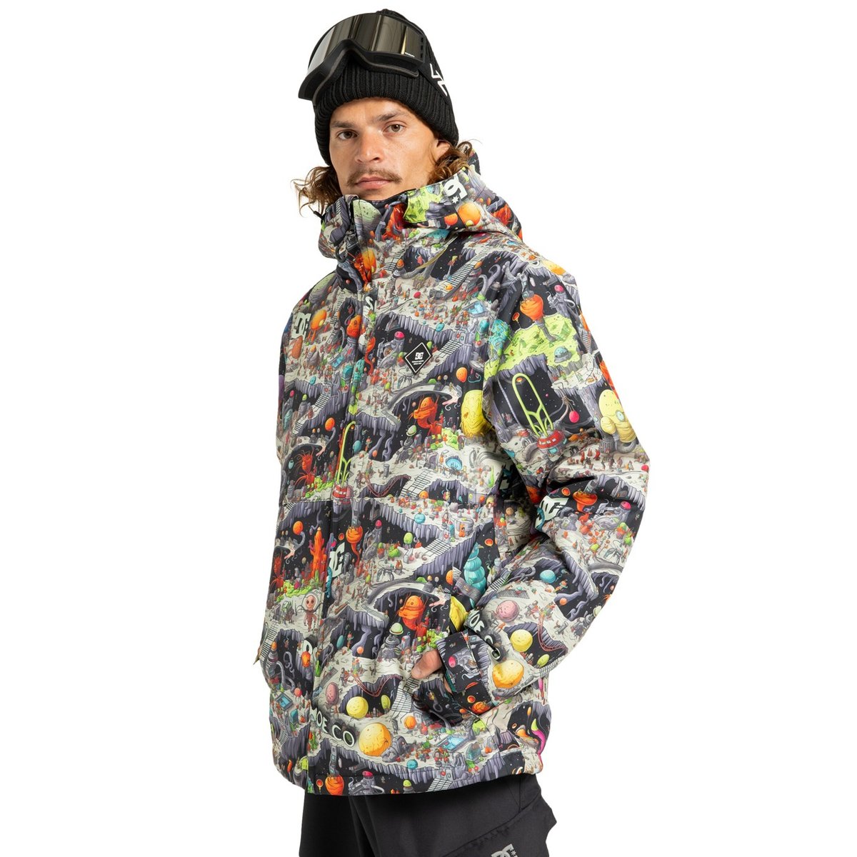 Veste de snow technique BASIS PRINT. noir outer world black, DC SHOES