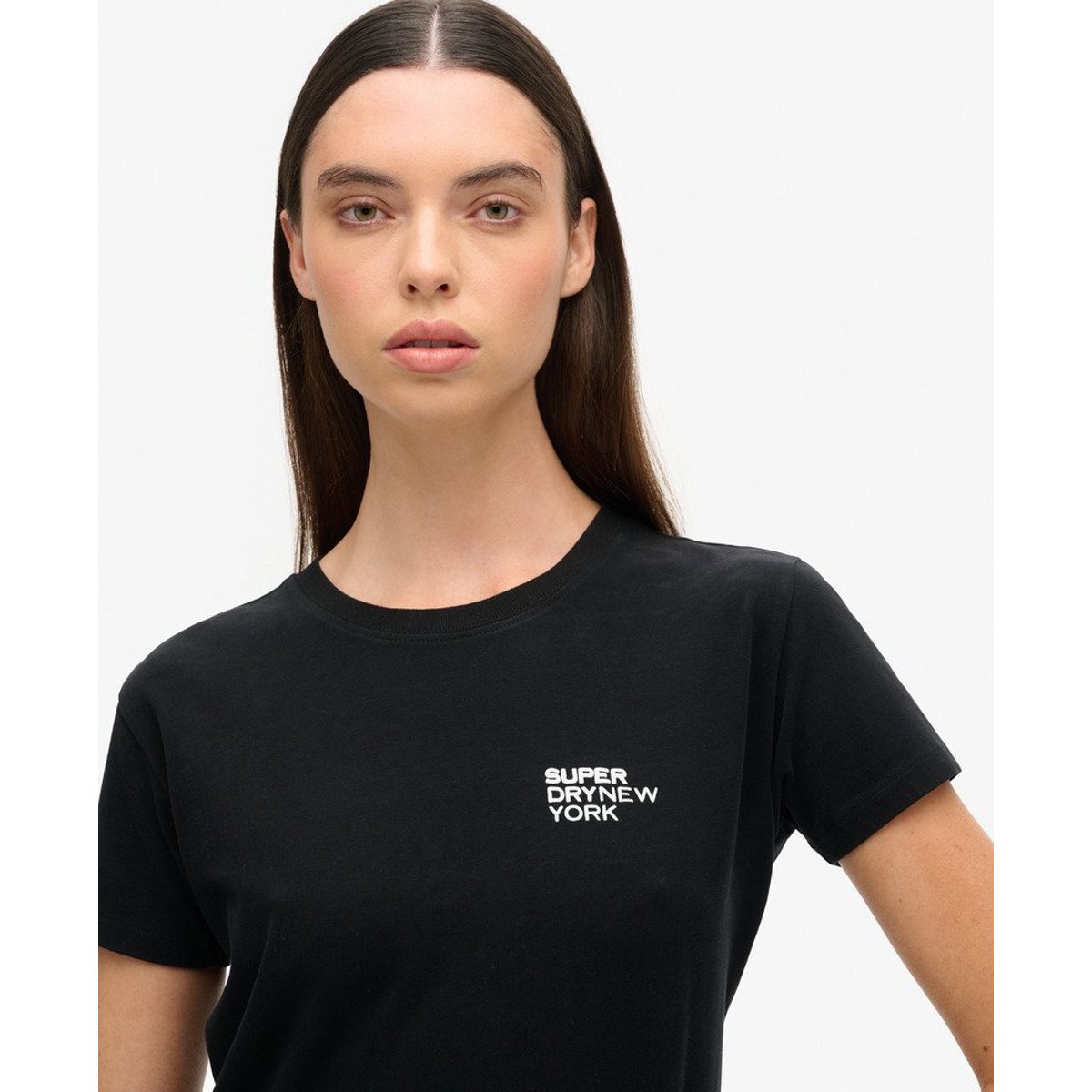 Haut ajusté à motif Sport Luxe noir, SUPERDRY