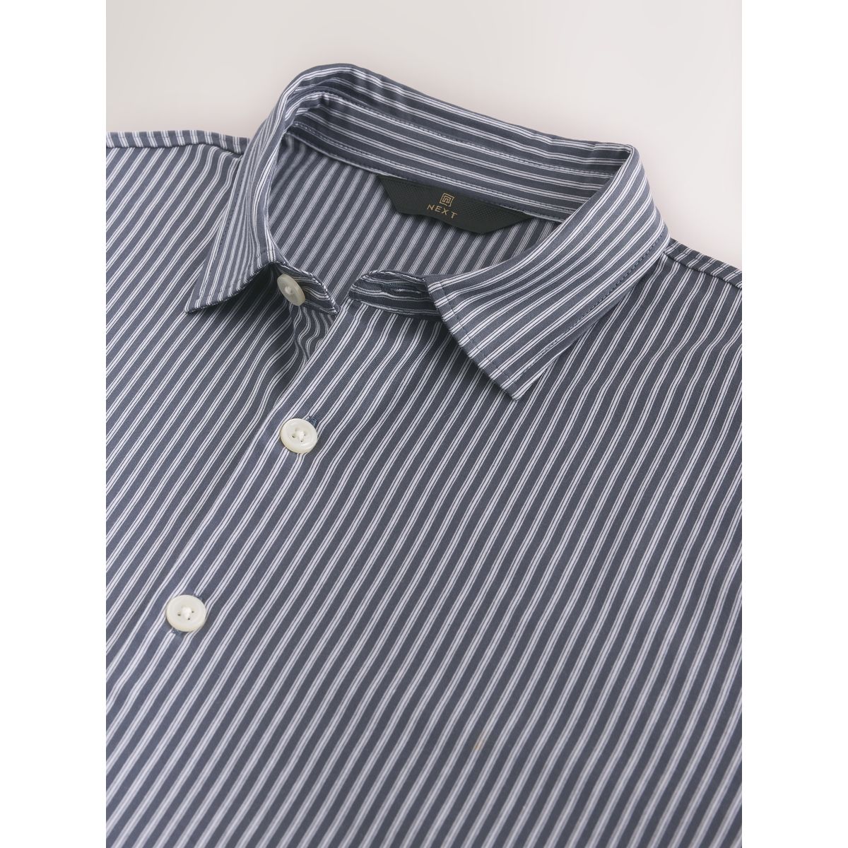 Chemise jersey ajustée manches longues noir, NEXT