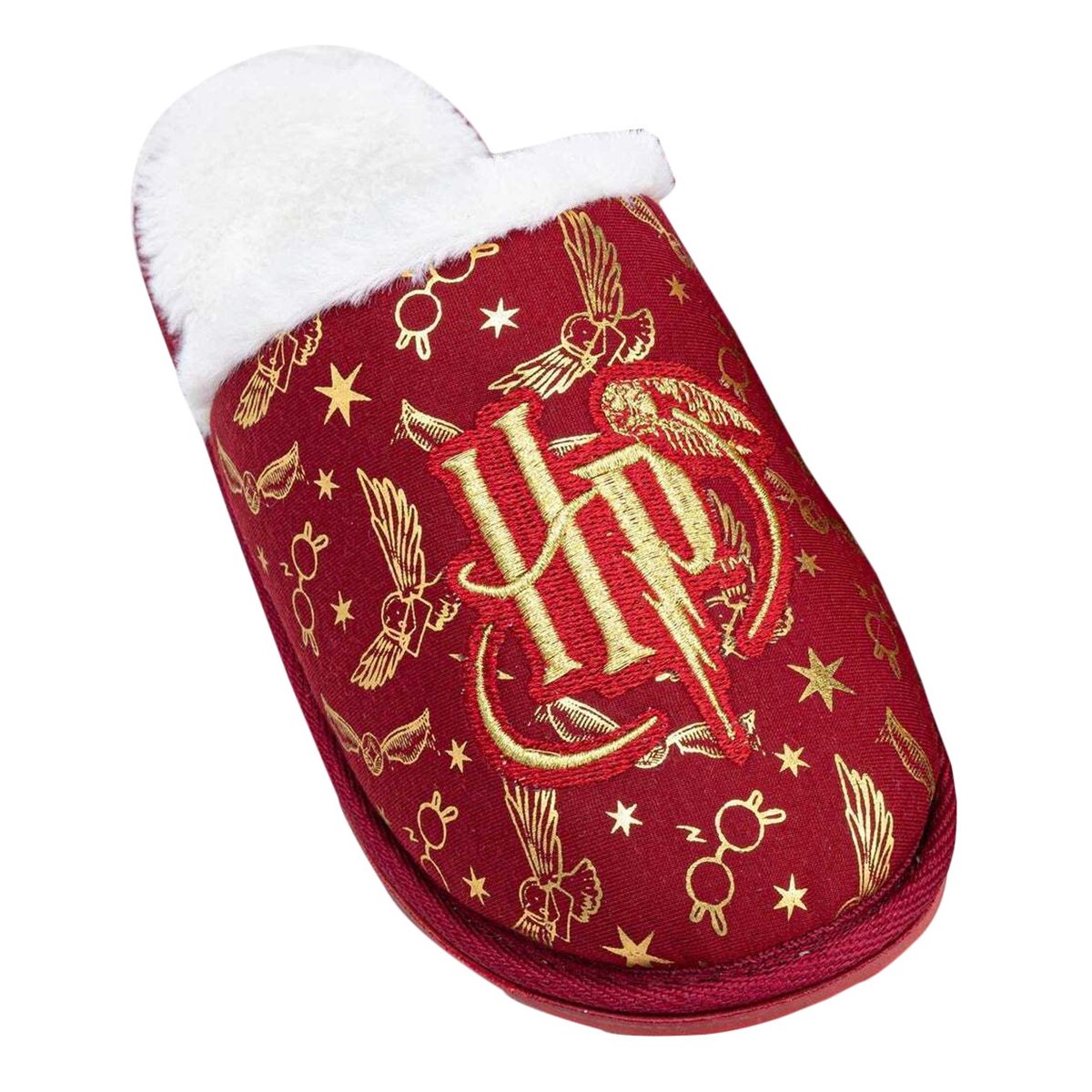 Chaussons brodés rouge / jaune doré, HARRY POTTER