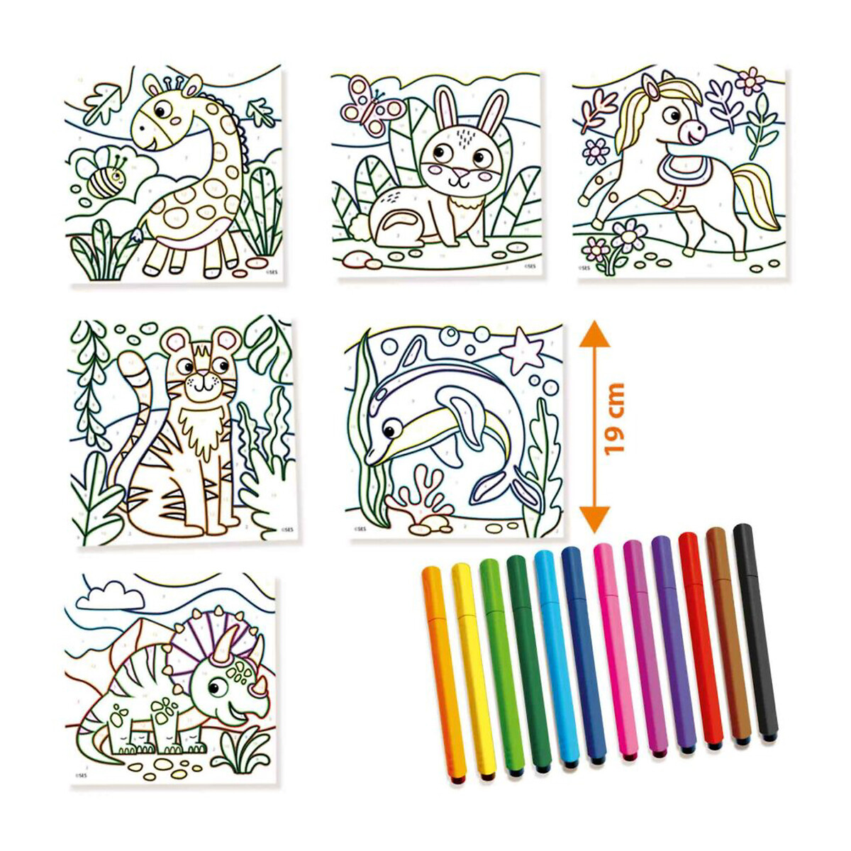 Brinquedo "Pintar por números", SES multicolor, SES