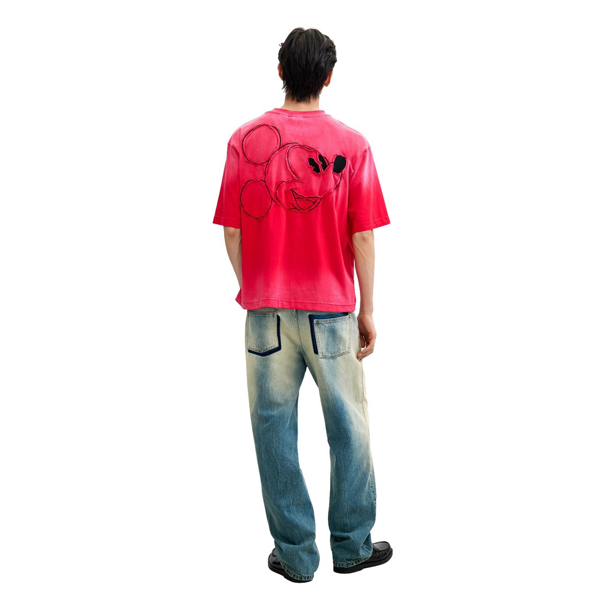 T-shirt brodée Mickey™ rouge, DESIGUAL