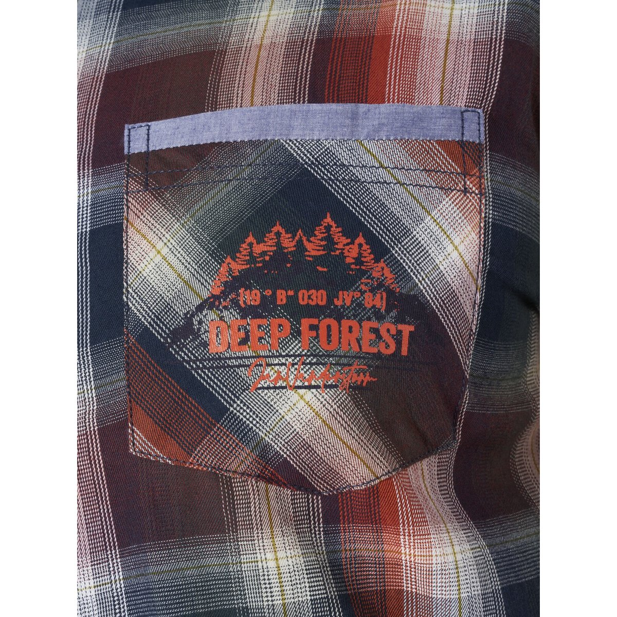 Chemise à manches courtes AUSE bleu foncé à carreaux, JAN VANDERSTORM