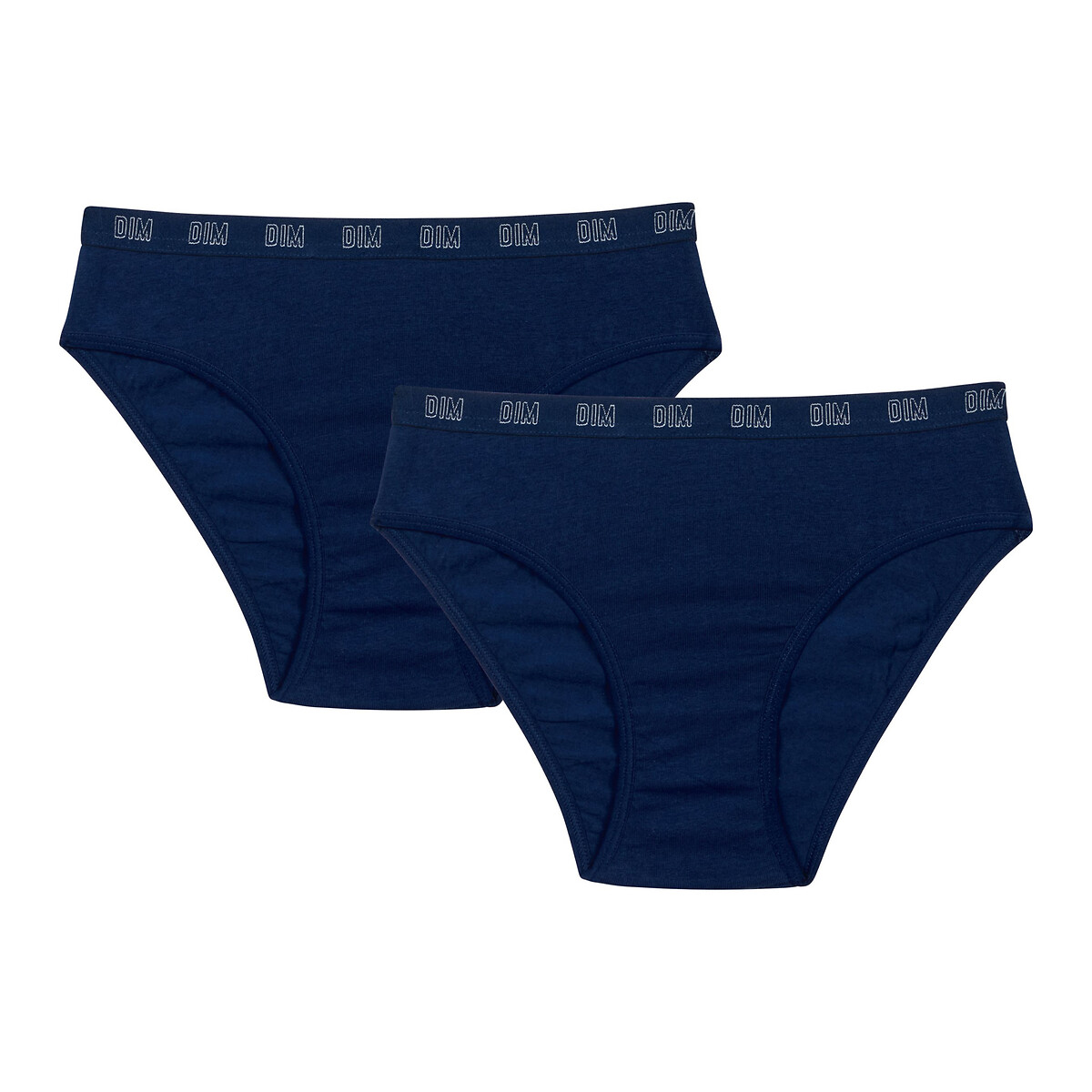 Lot de 2 culottes en coton Skin Care bleu marine, DIM