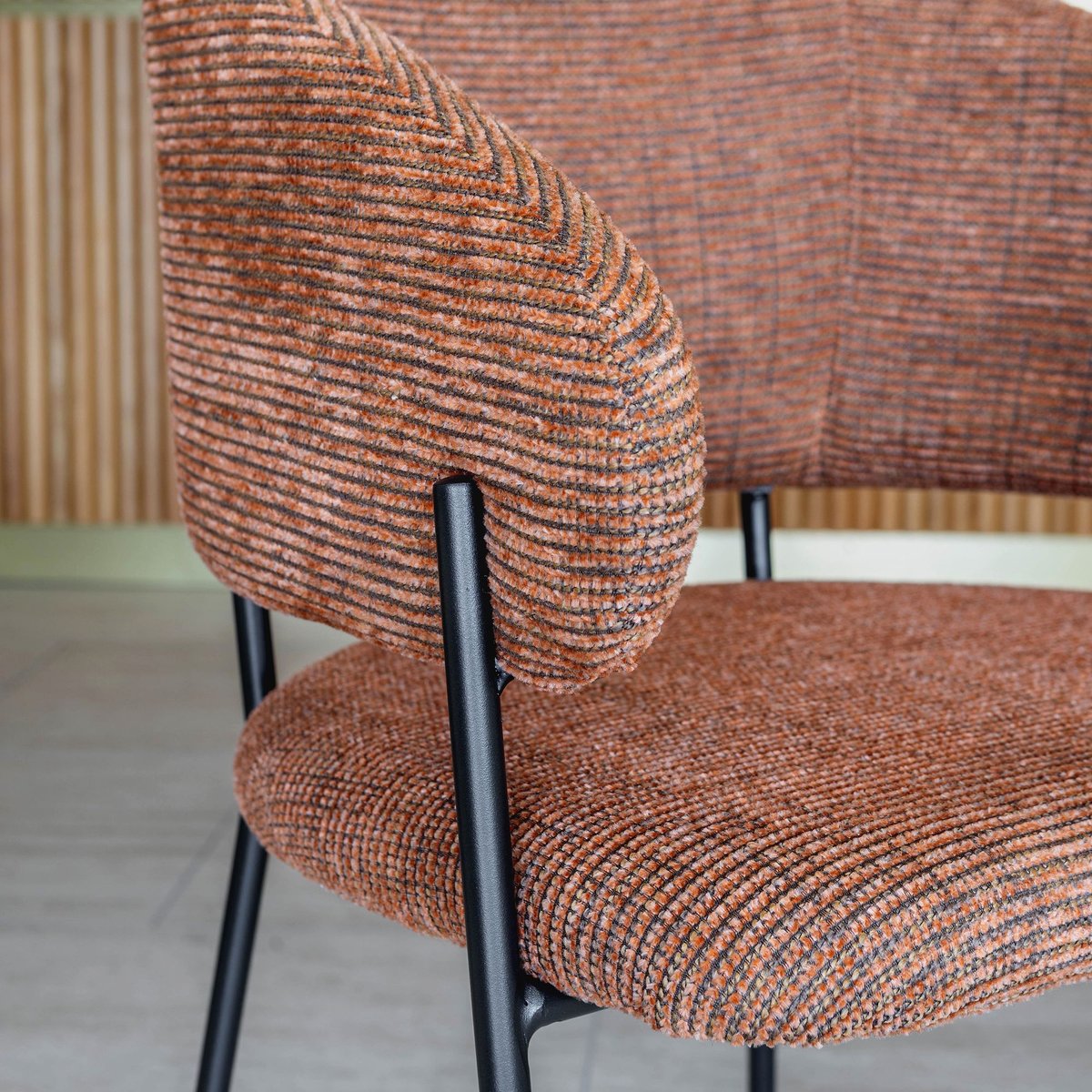 Ensemble table ovale et 6 fauteuils en tissu couleur unique, NOW'S HOME