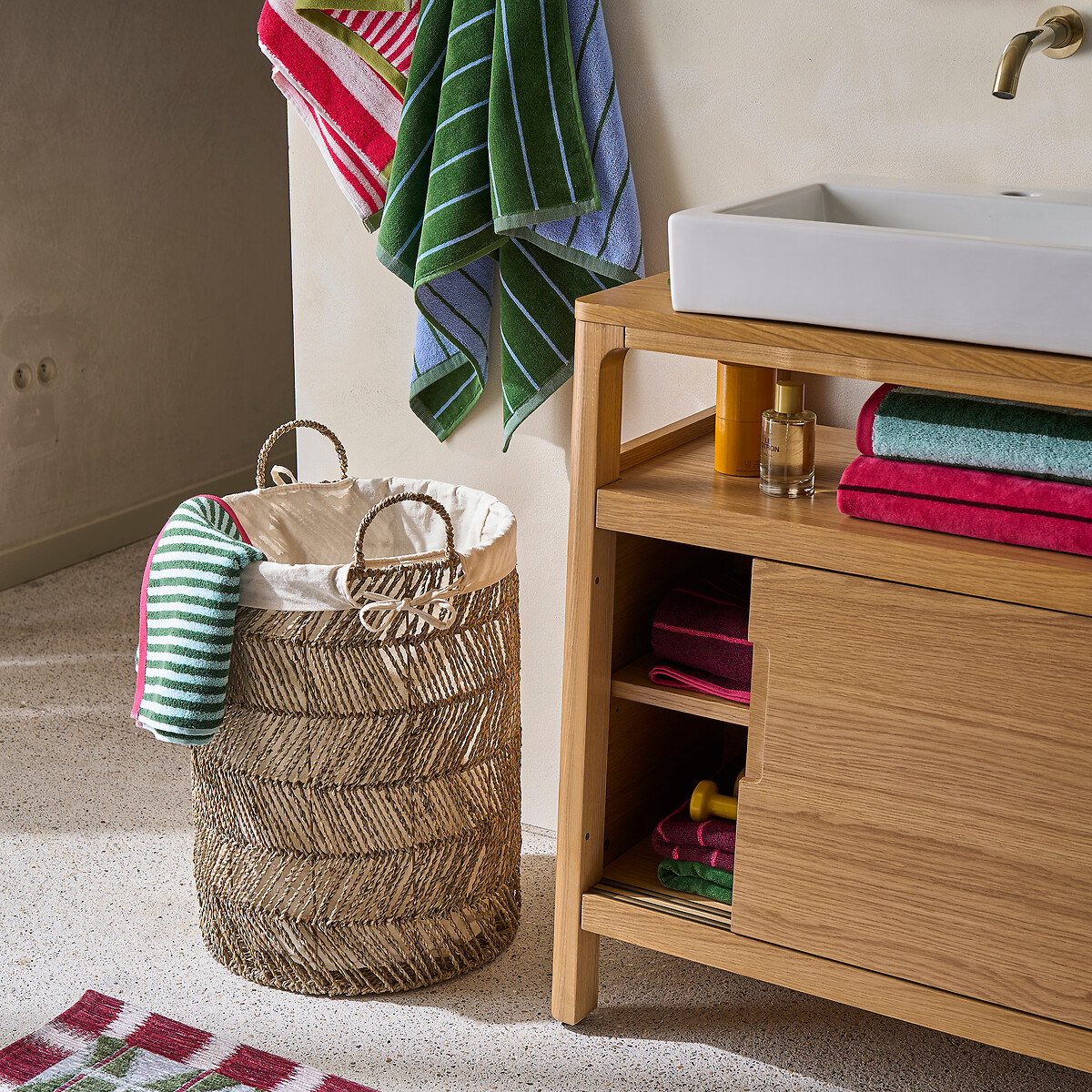 Panier à linge, en jonc de mer, ECTOR naturel, LA REDOUTE INTERIEURS