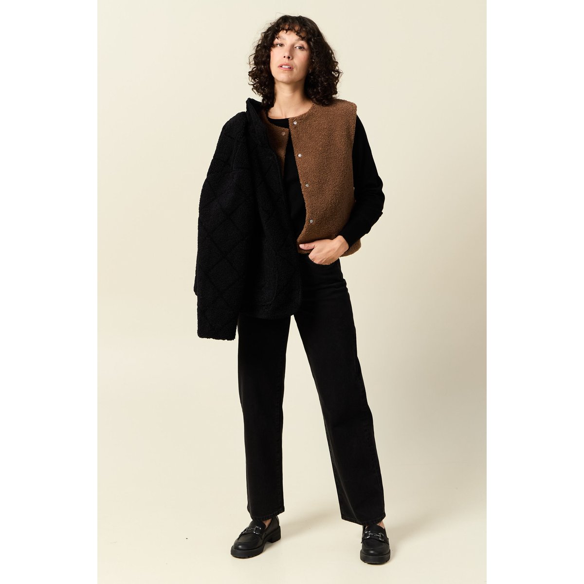 Gilet sans manches réversible camel, BONOBO