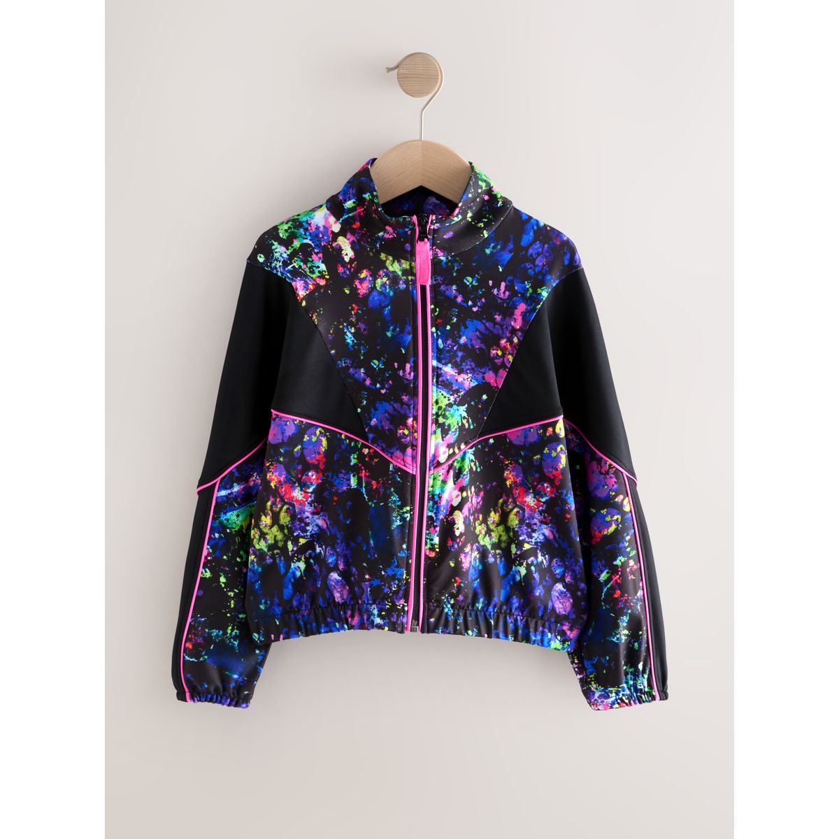 Veste sport zippée taches noires multicolores, NEXT