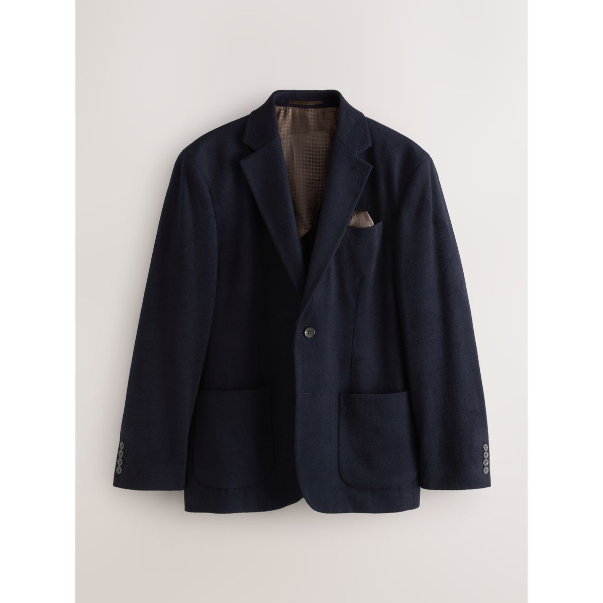 Blazer standard doux en laine majoritaire bleu marine, NEXT