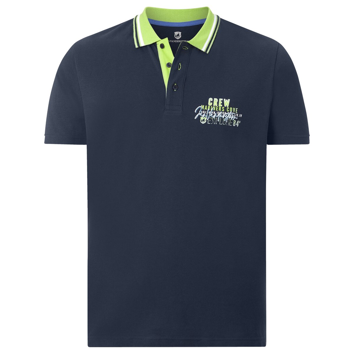 Lot de 2 polos TEOFIL bleu foncé vert clair, JAN VANDERSTORM