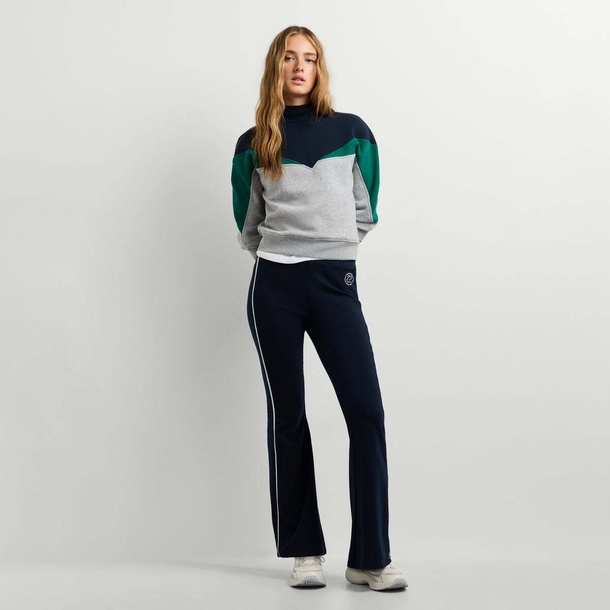Sweat À Col Montant Color Block gris chine, PEPE JEANS
