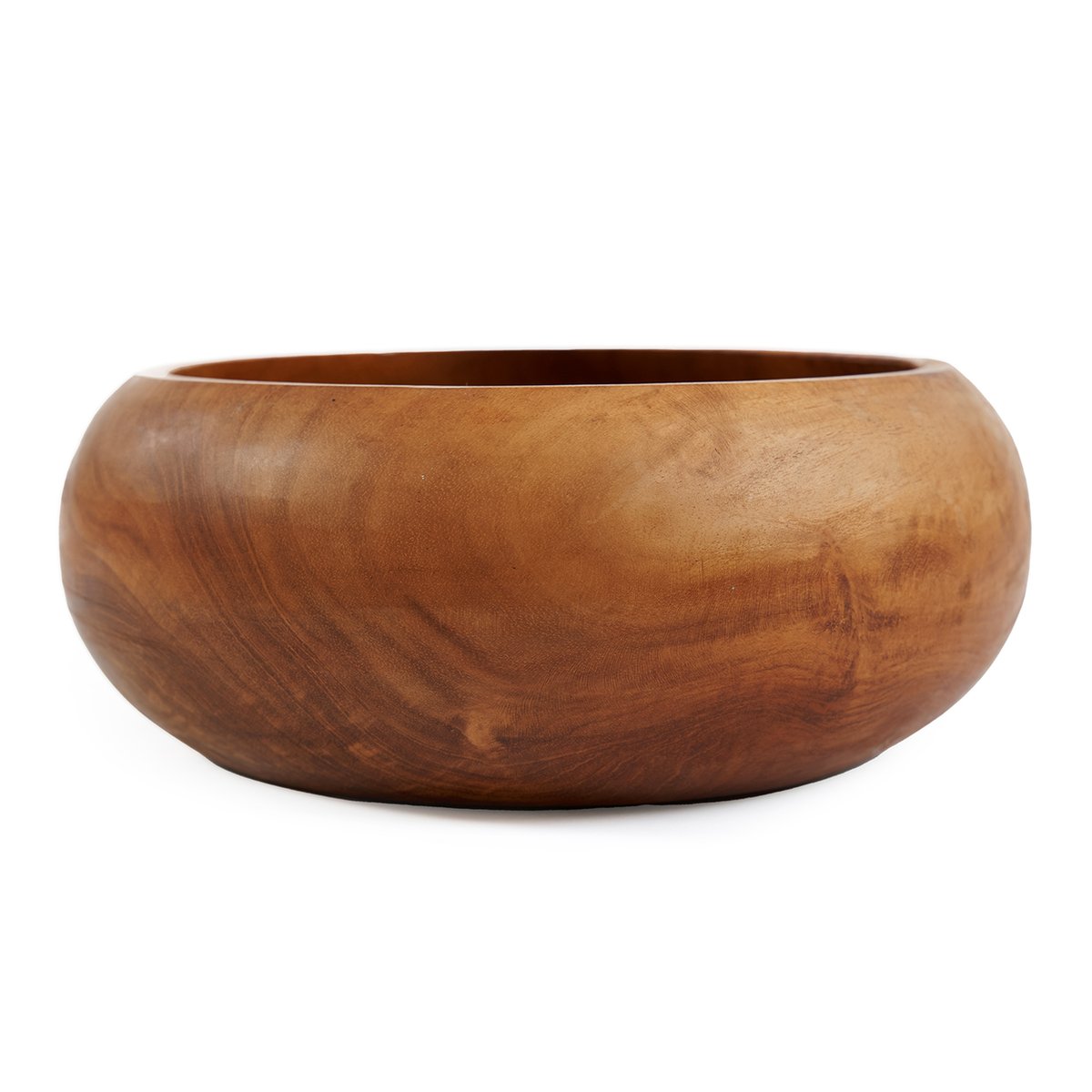 Coupe à fruits en bois de teck TEAK ROOT beige, BAZAR BIZAR