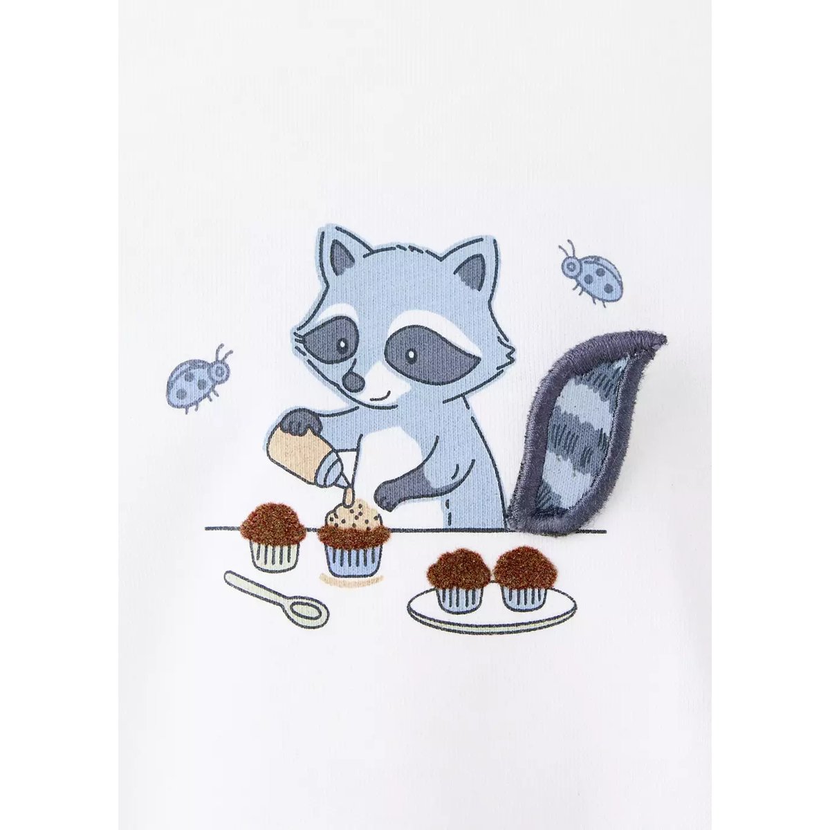 T-shirt détail imprimé blanc cassé, MANGO BABY