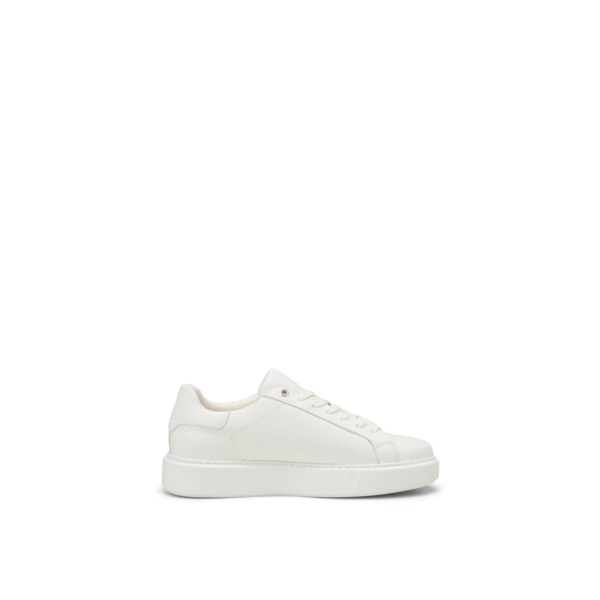 Sneaker Modèle Cedric en cuir de vache noble blanc, MARC O'POLO