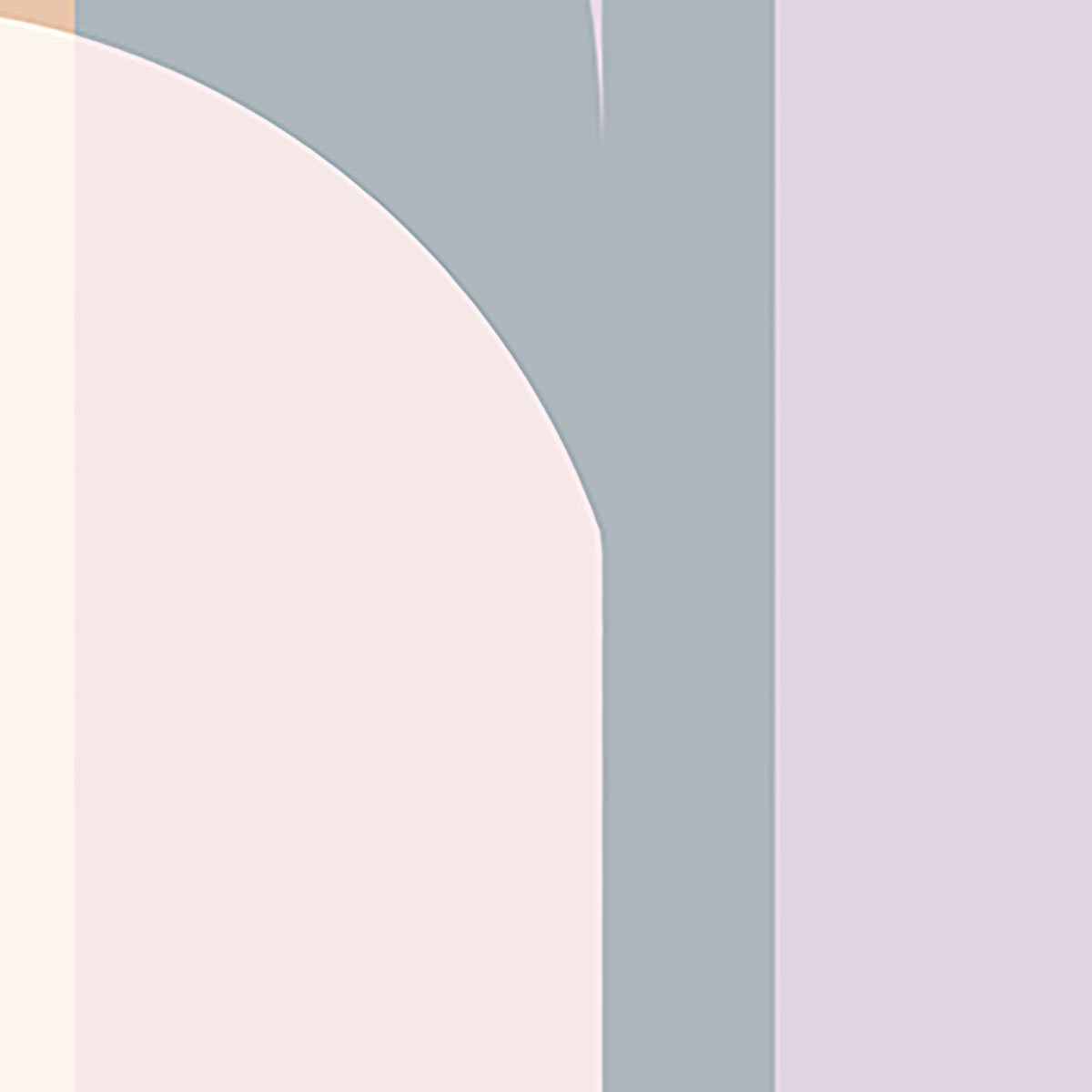 Papier peint panoramique Arcade pastel intissé, HEXOA