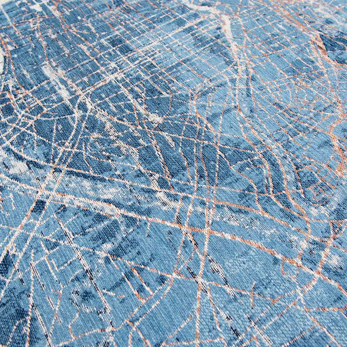 Tapis intérieur/extérieur tissé plat BLUE CITY bleu, NOVATREND