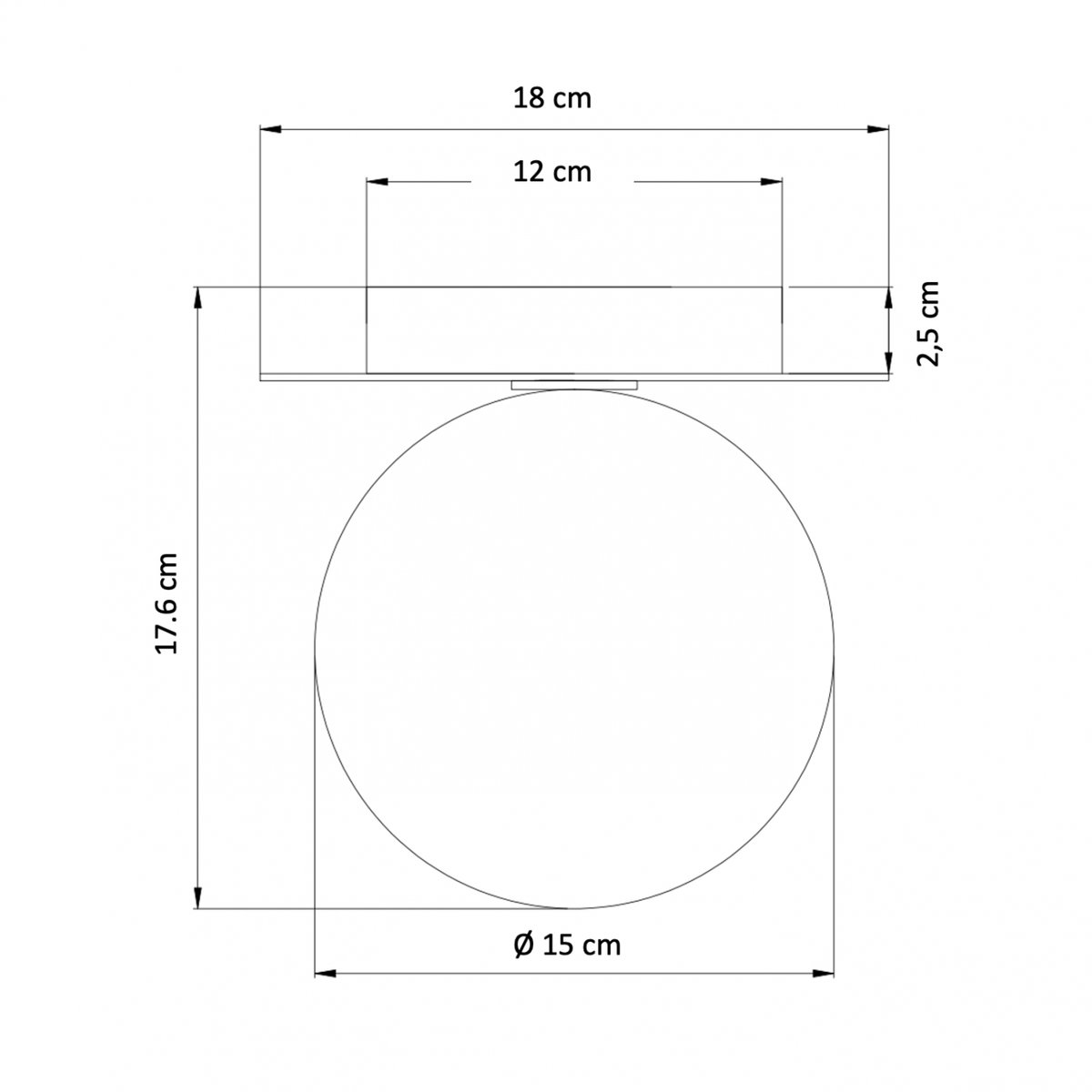 Applique murale ou plafonnier rond - FONZO laiton et blanc, KOSILUM