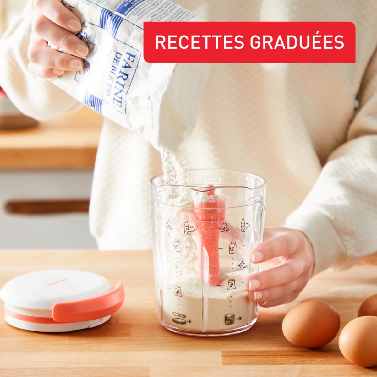Shaker Crepes express multicolore, TEFAL