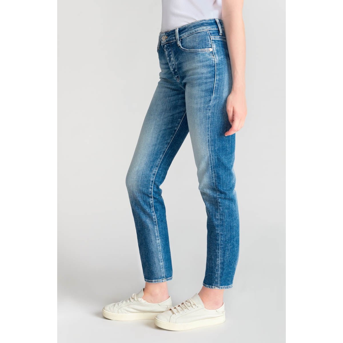 Jeans droite 400/17 mom , 7/8ème blue, LE TEMPS DES CERISES