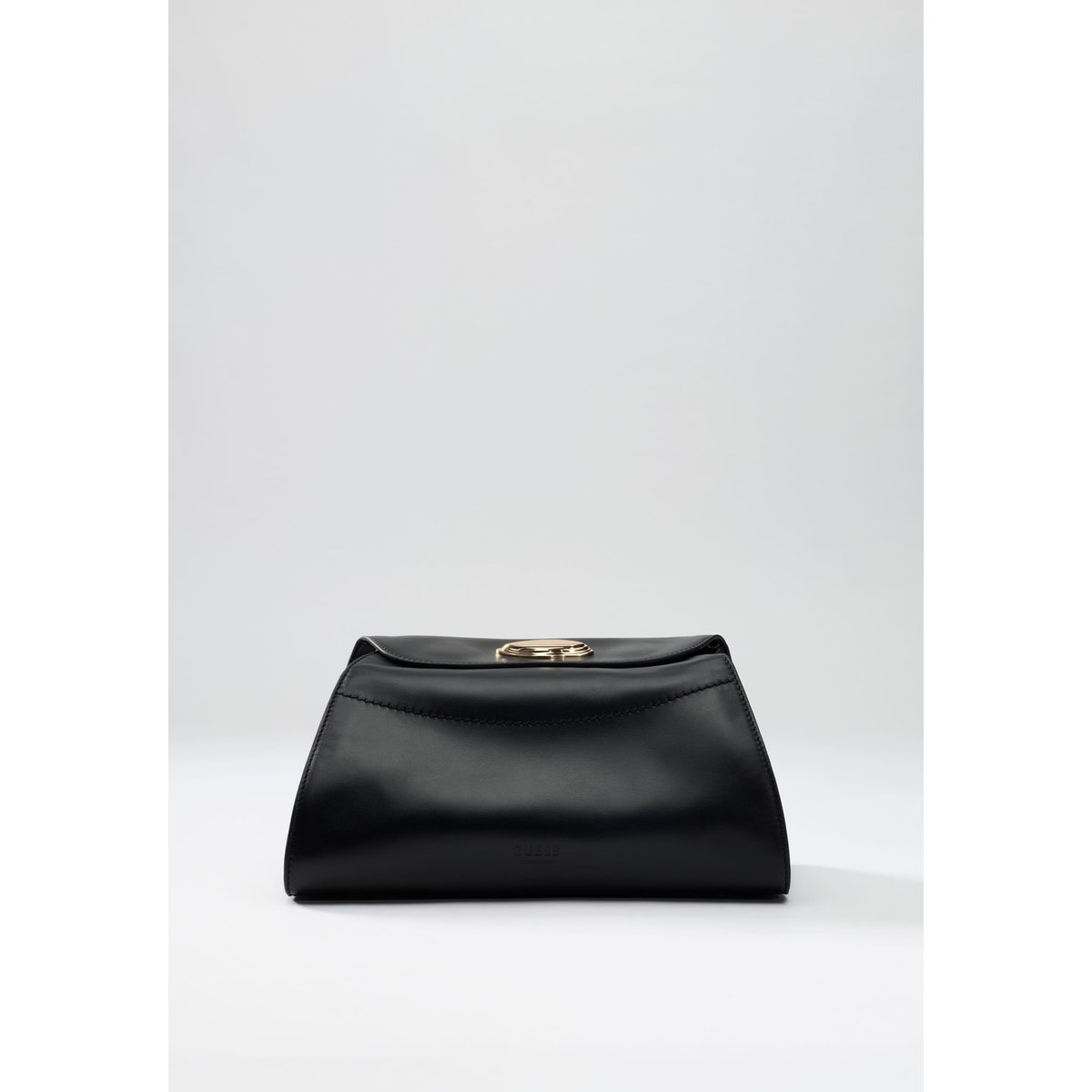 Sac À Bandoulière En Cuir Véritable Leonie noir, GUESS