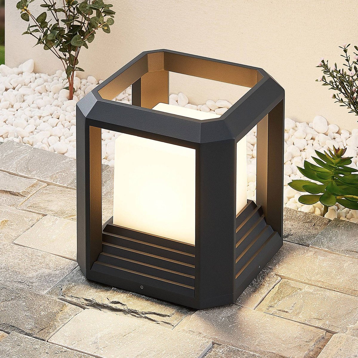 Luminaire extérieur en aluminium moderneLED anthracite, blanc, LUCANDE