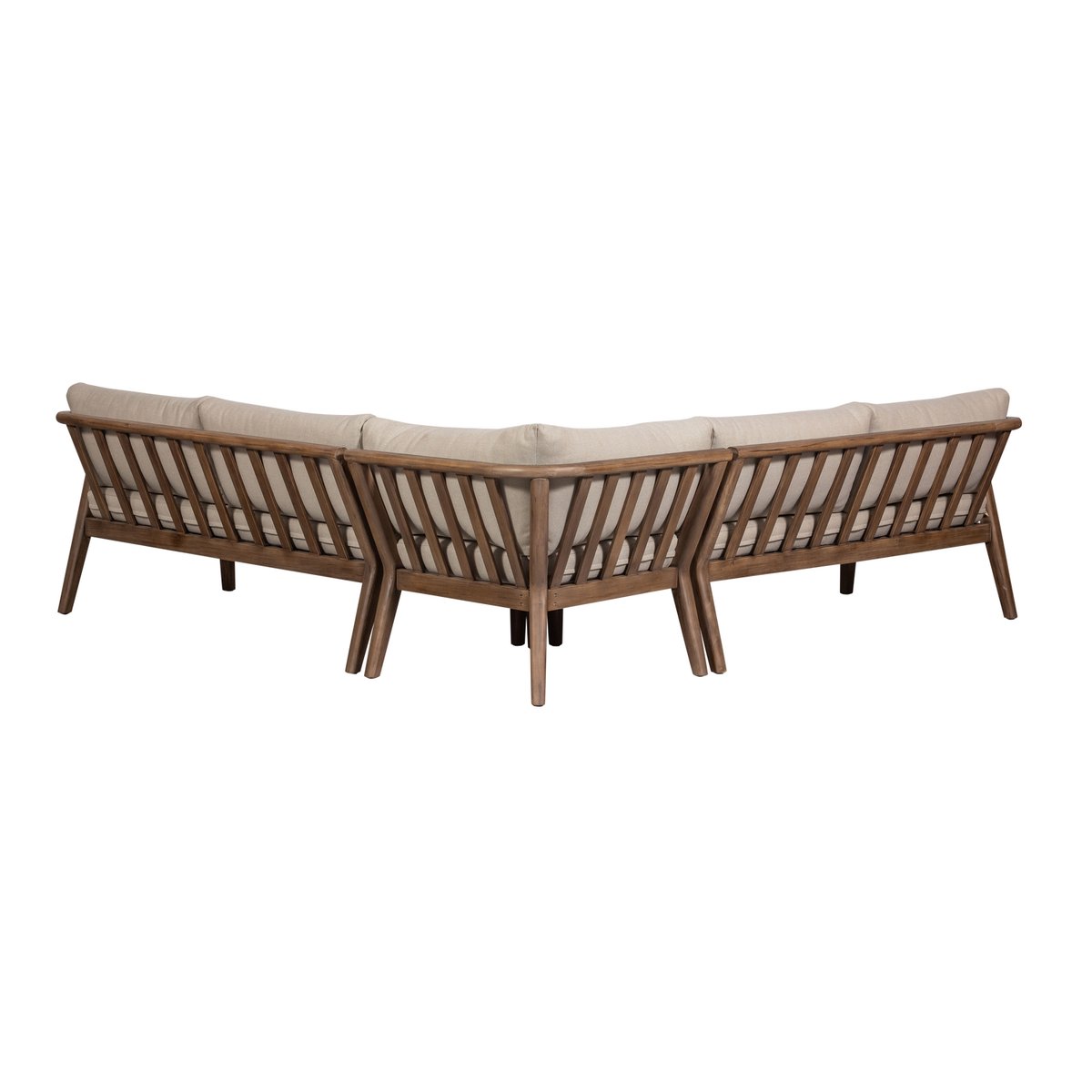 Salon de jardin en bois d’acacia 5 personnes BIAM sable, WOOOD