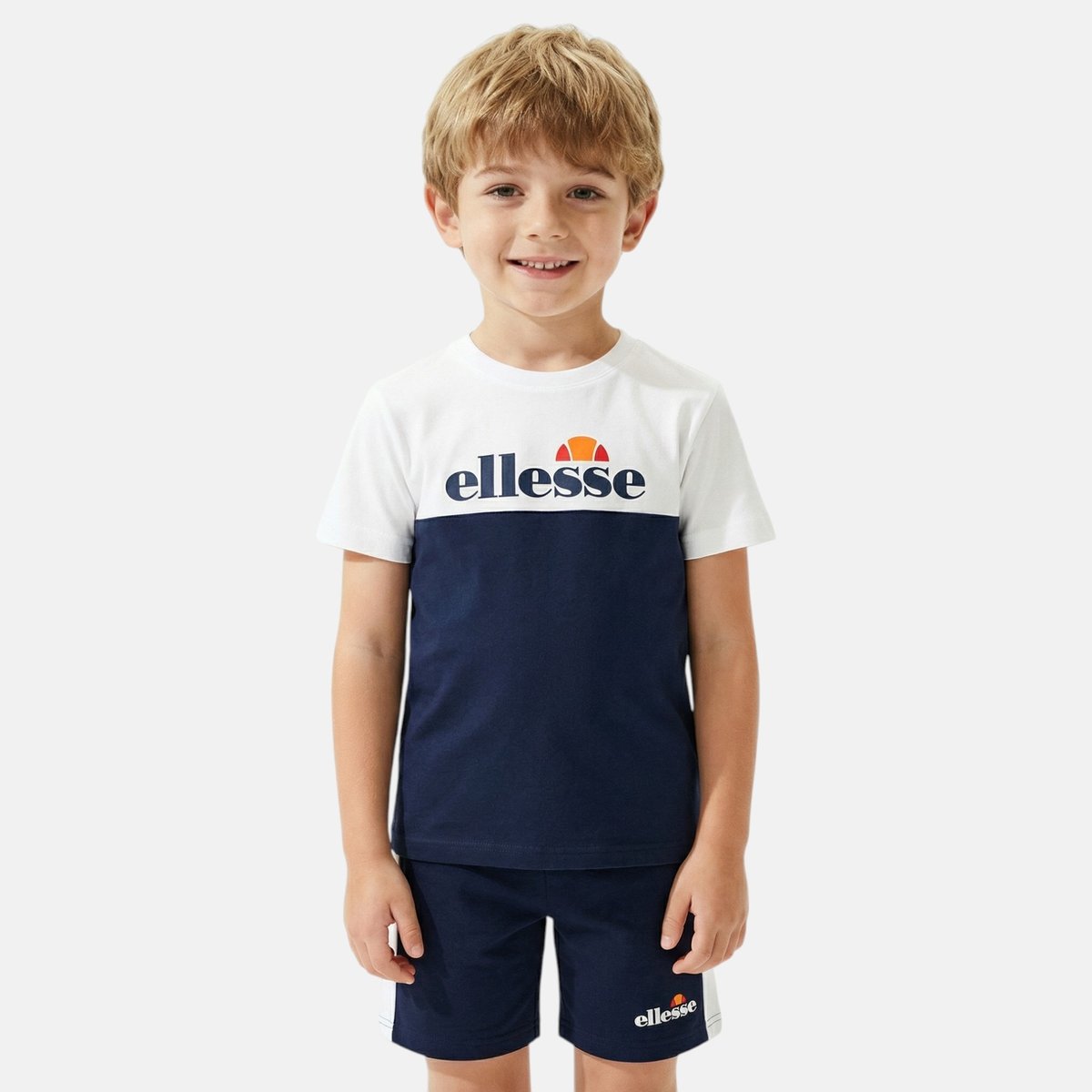 Lot de 2 t-shirts manches courtes et short BLOCK PARTY bleu marine, ELLESSE