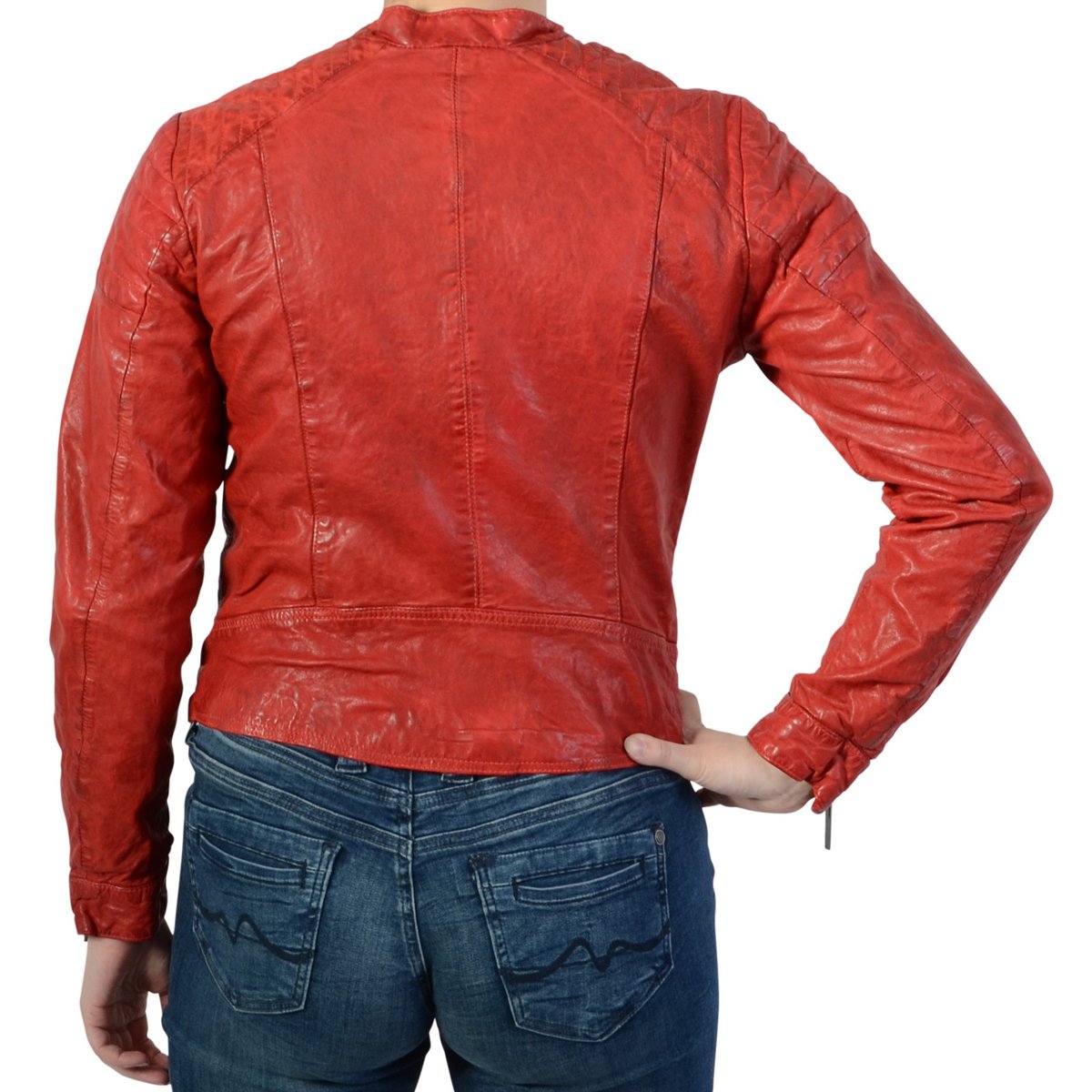 Blouson Style Motard, Poches, Rocky rouge, PEPE JEANS