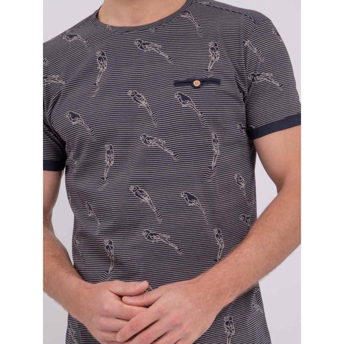 T-shirt Manches Courtes Col Rond Pur Coton Nomitax bleu marine, RITCHIE