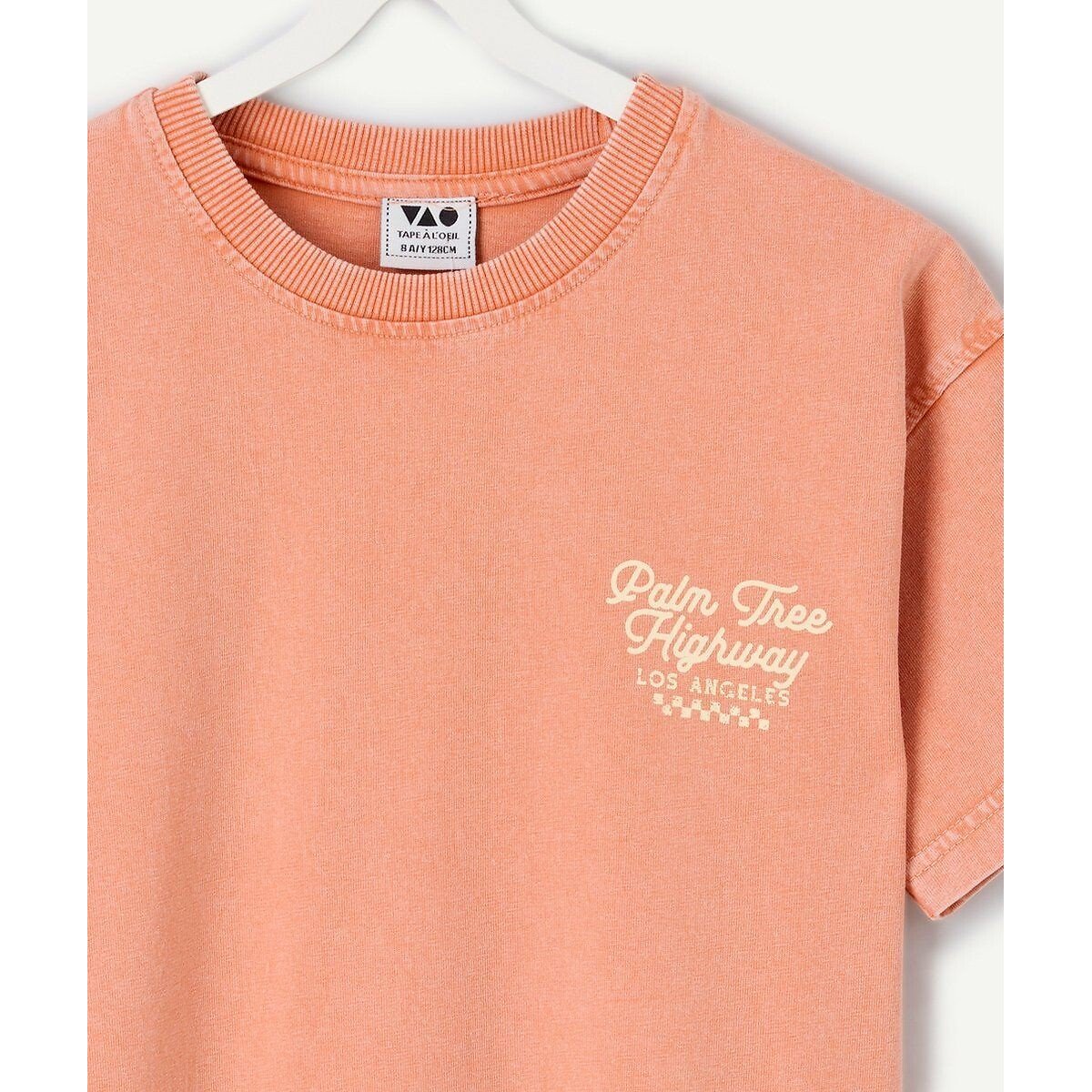 T-shirt manches courtes, imprimé dos terracotta, TAPE A L'OEIL