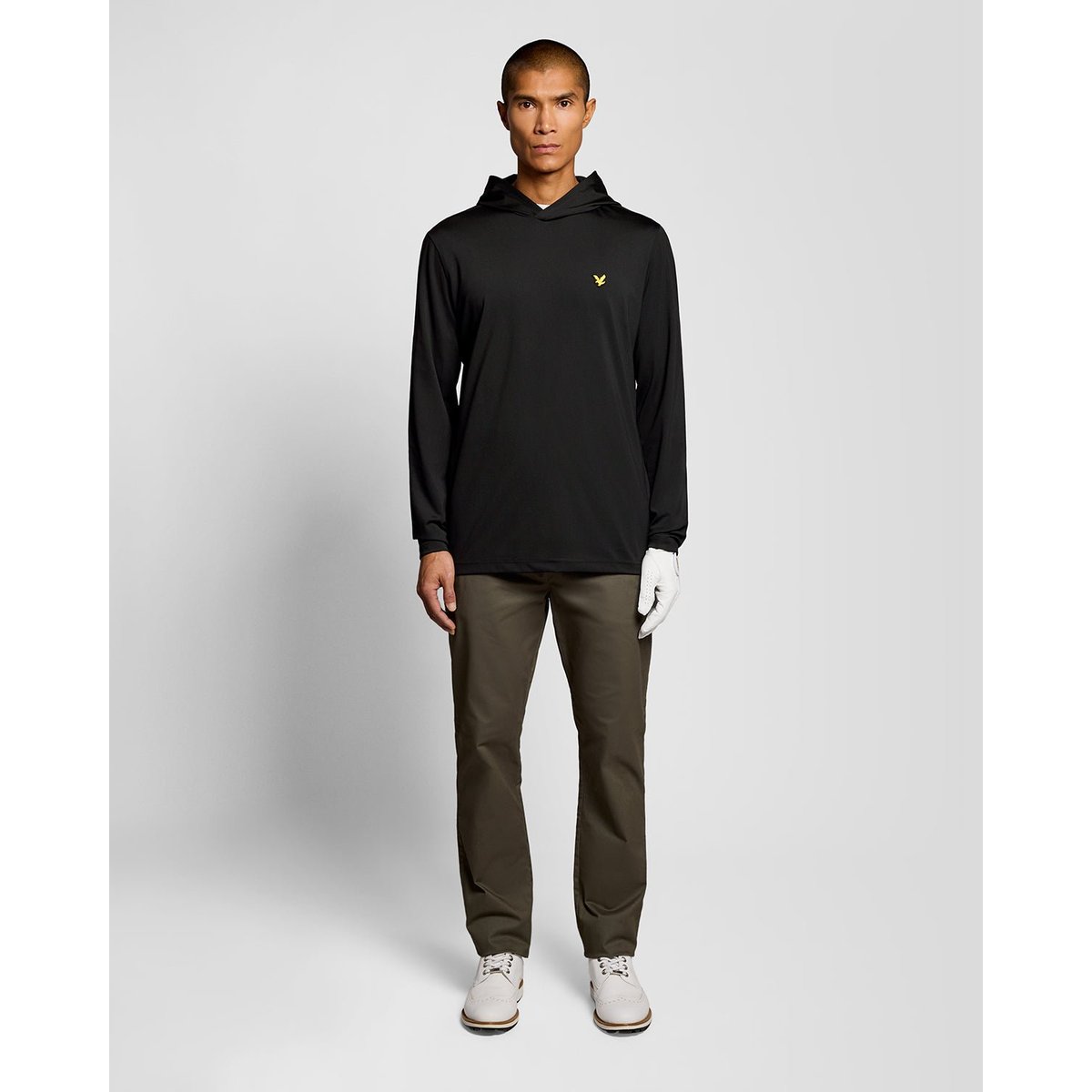 Couche intermédiaire performance à capuche noir jais, LYLE & SCOTT