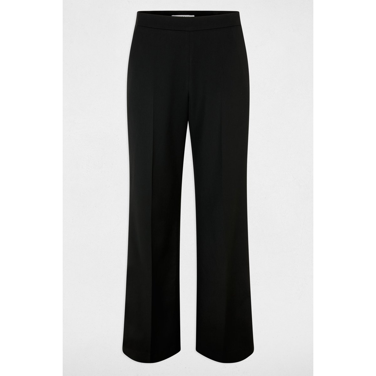 Pantalon droit satin noir, MORGAN